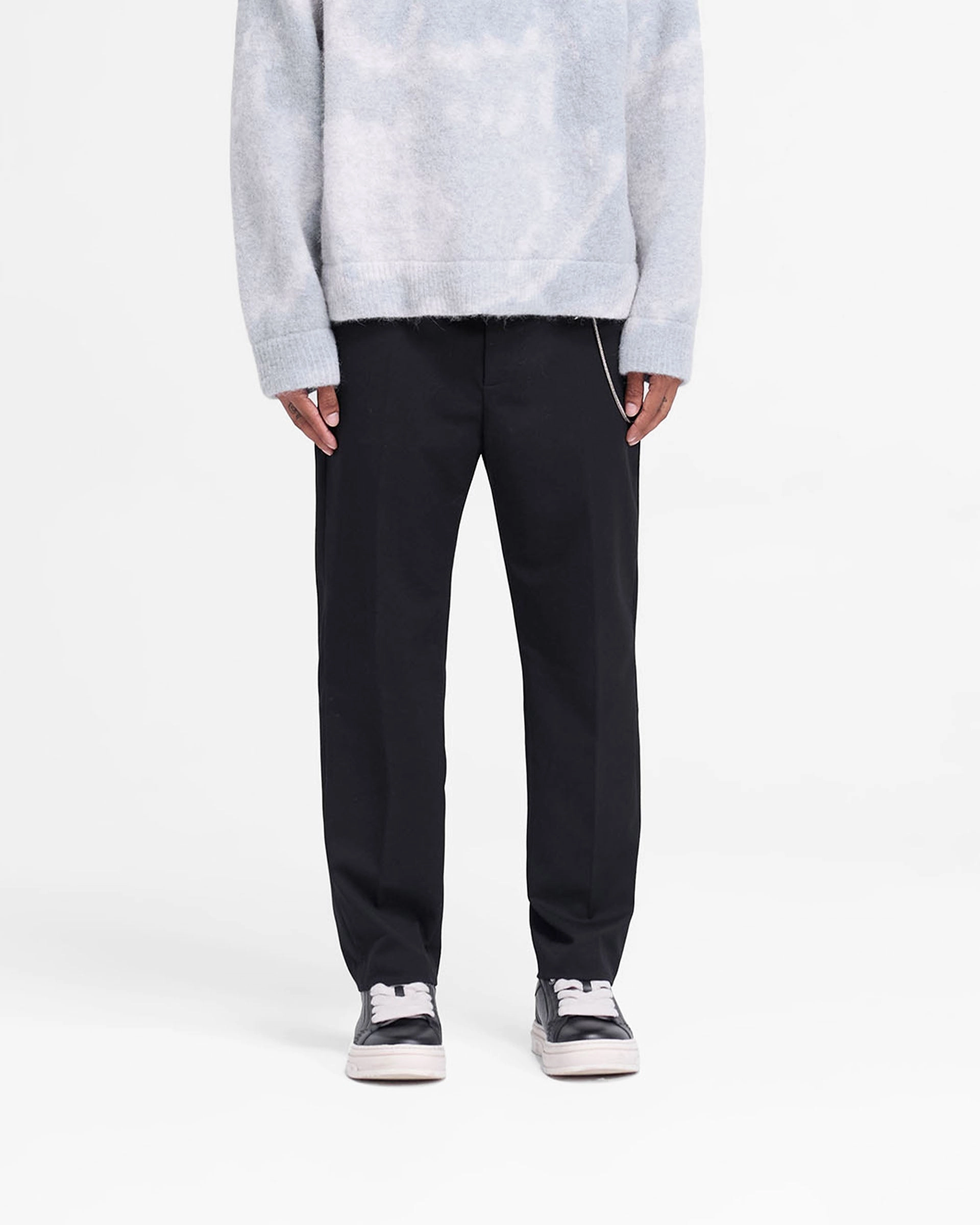 Smoking Pant - Black WindproofLayer Relaxed Comfort Look