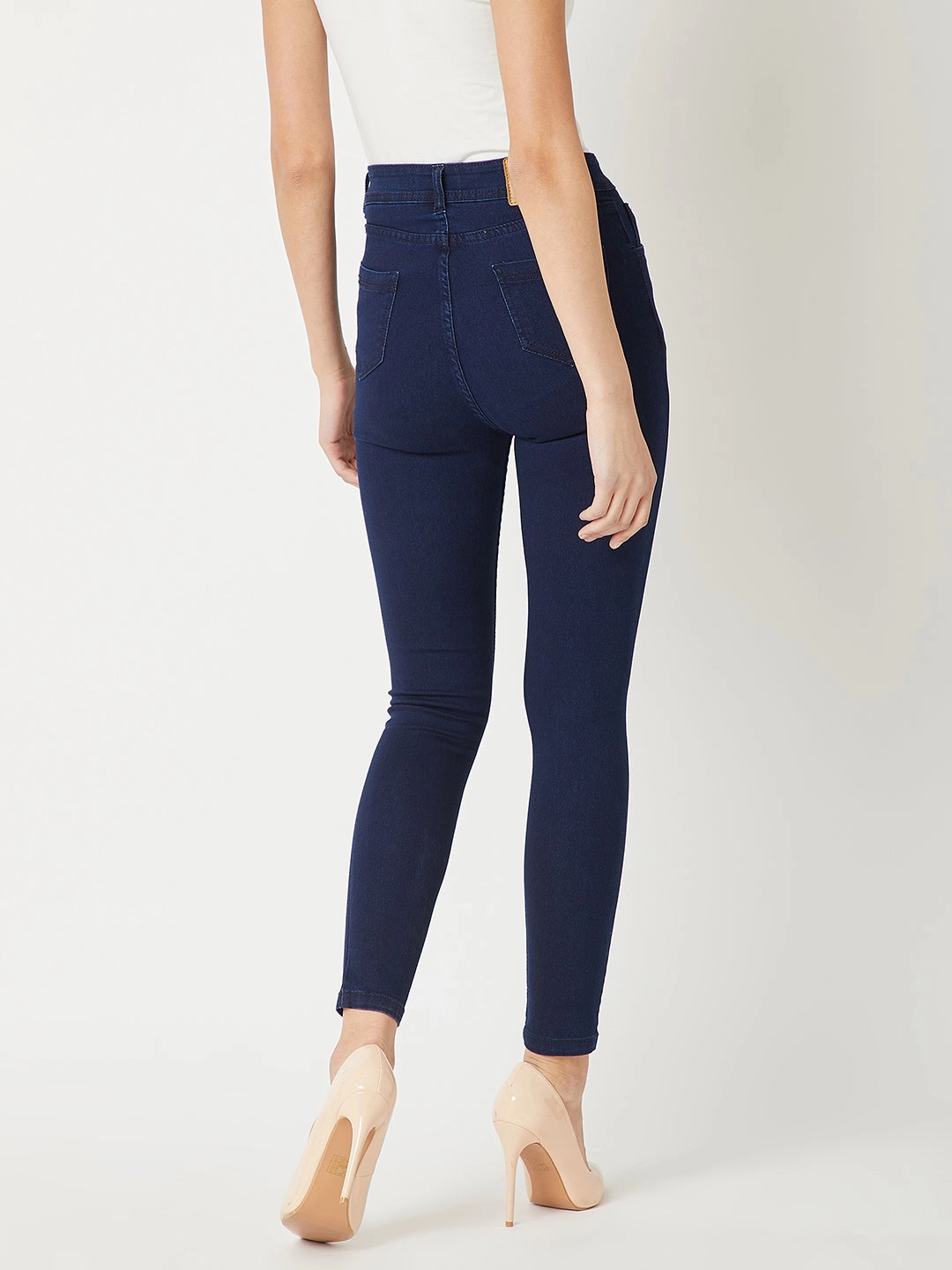 Quick Matchup Comfortable Silhouette 24/7 Comfort Navy-Blue Skinny-Fit High-Rise Stretchable Denim Jeans
