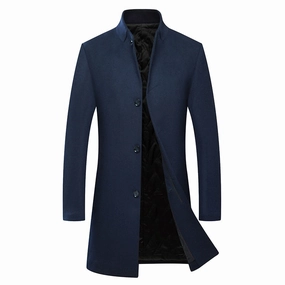West Louis? Winter Cashmere Single Breasted Overcoat Mid Length Design
