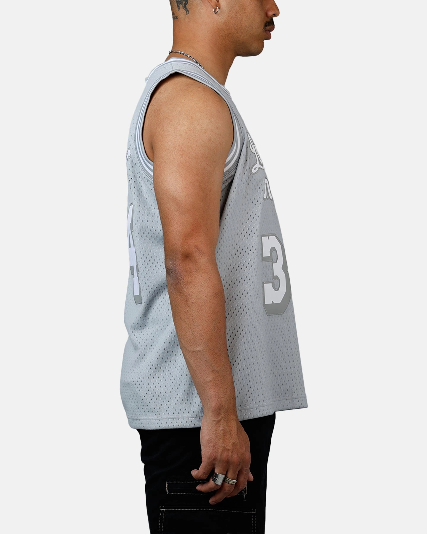 Layered Look LightweightWeave Mitchell & Ness Los Angeles Lakers Shaquille O'Neal 1996-1997 Swingman Jersey Grey