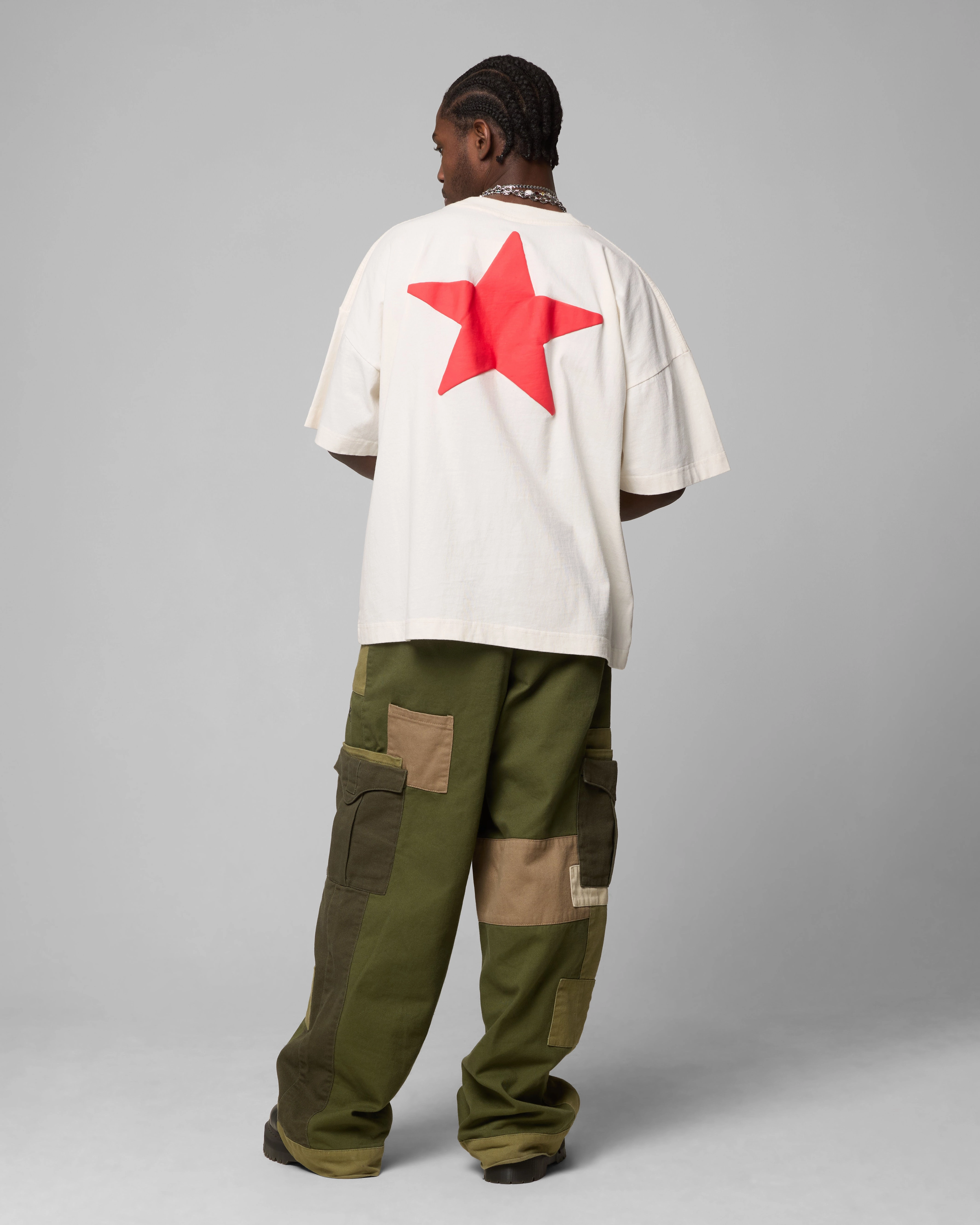 Loiter Celestial T-Shirt Stone standard fit LoopwheelFabric