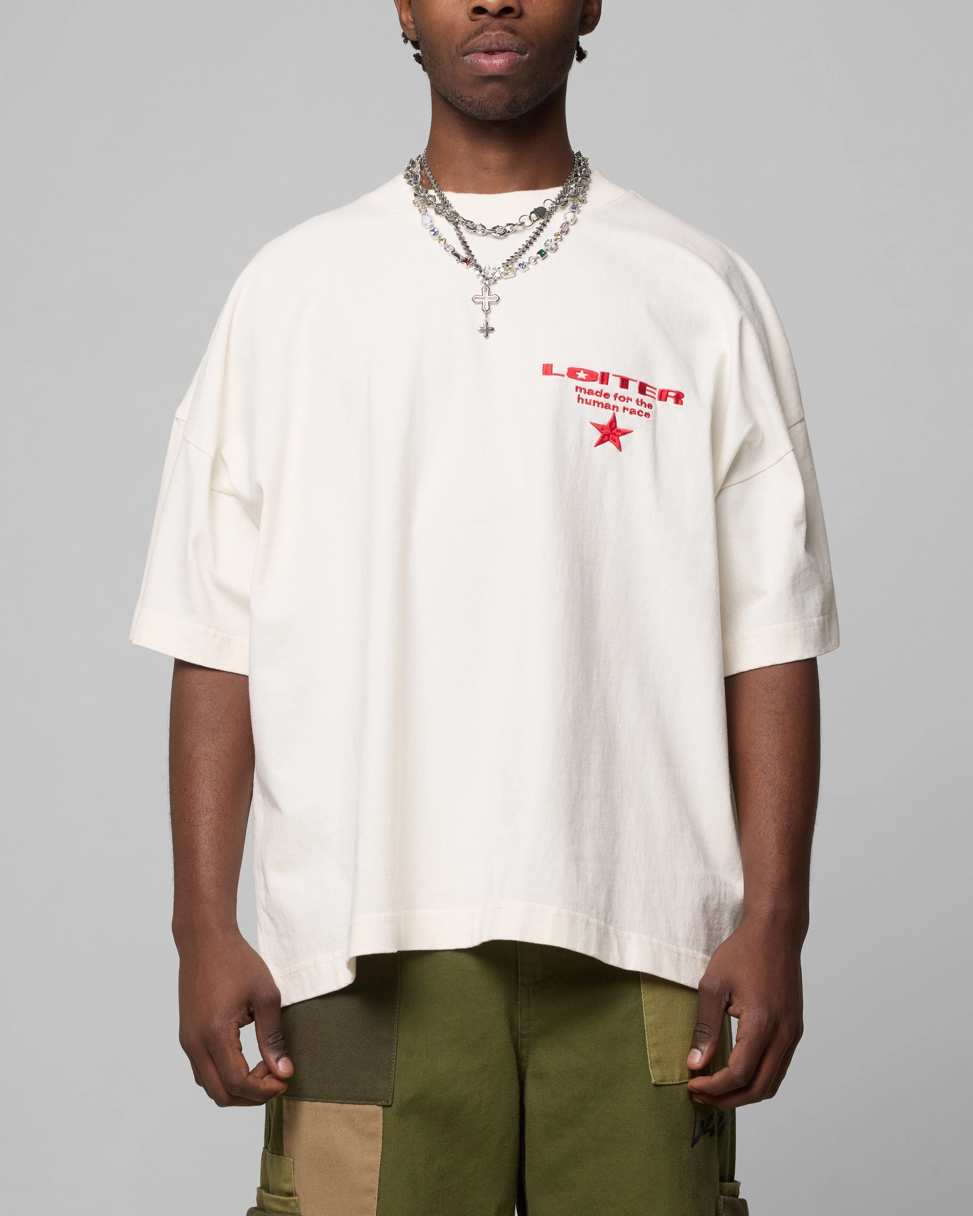 Loiter Celestial T-Shirt Stone Moisture Wicking Technology