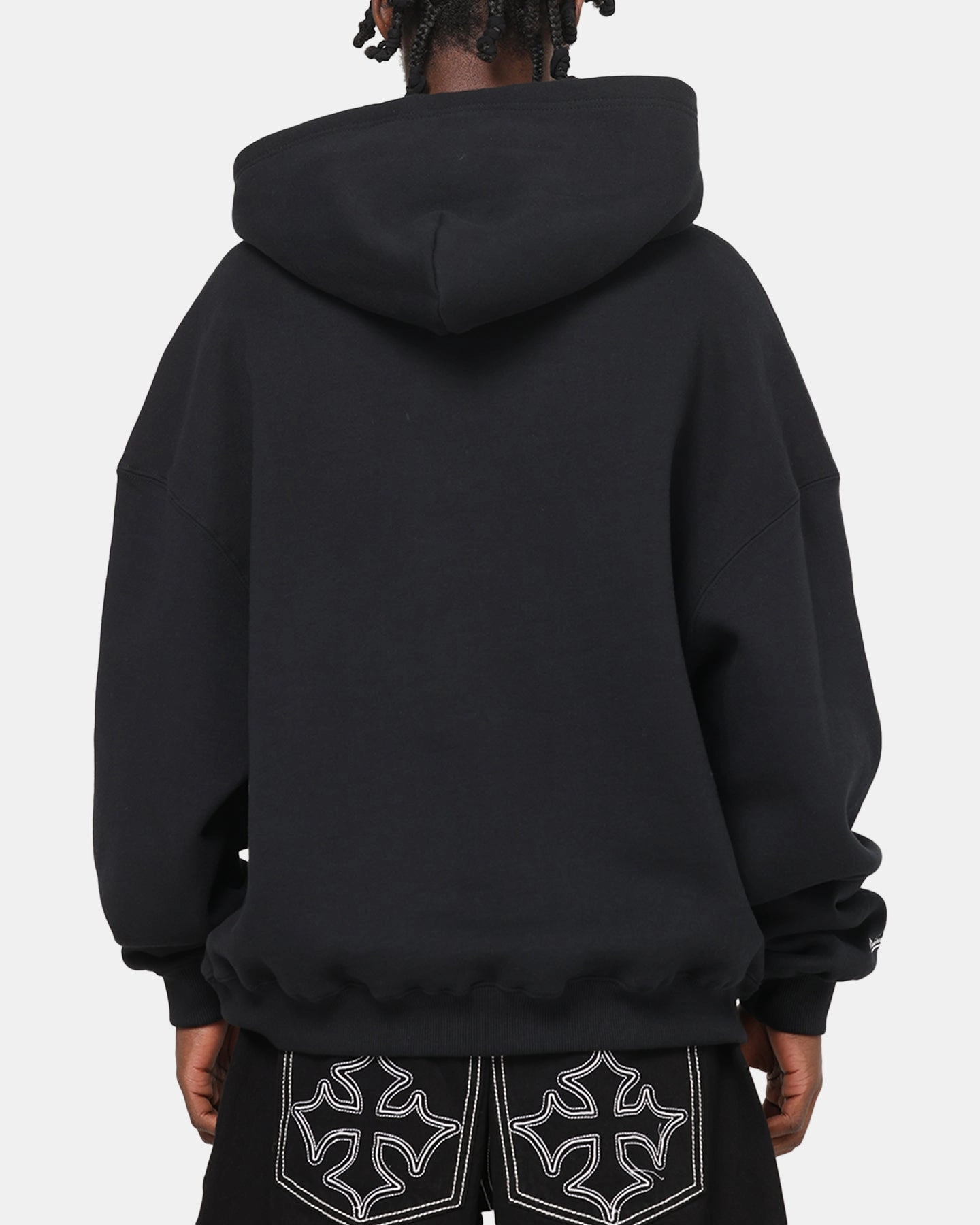 Mitchell & Ness Chicago White Sox Rhinestone Hoodie Faded Black WideNeckline Bound Seam Finish