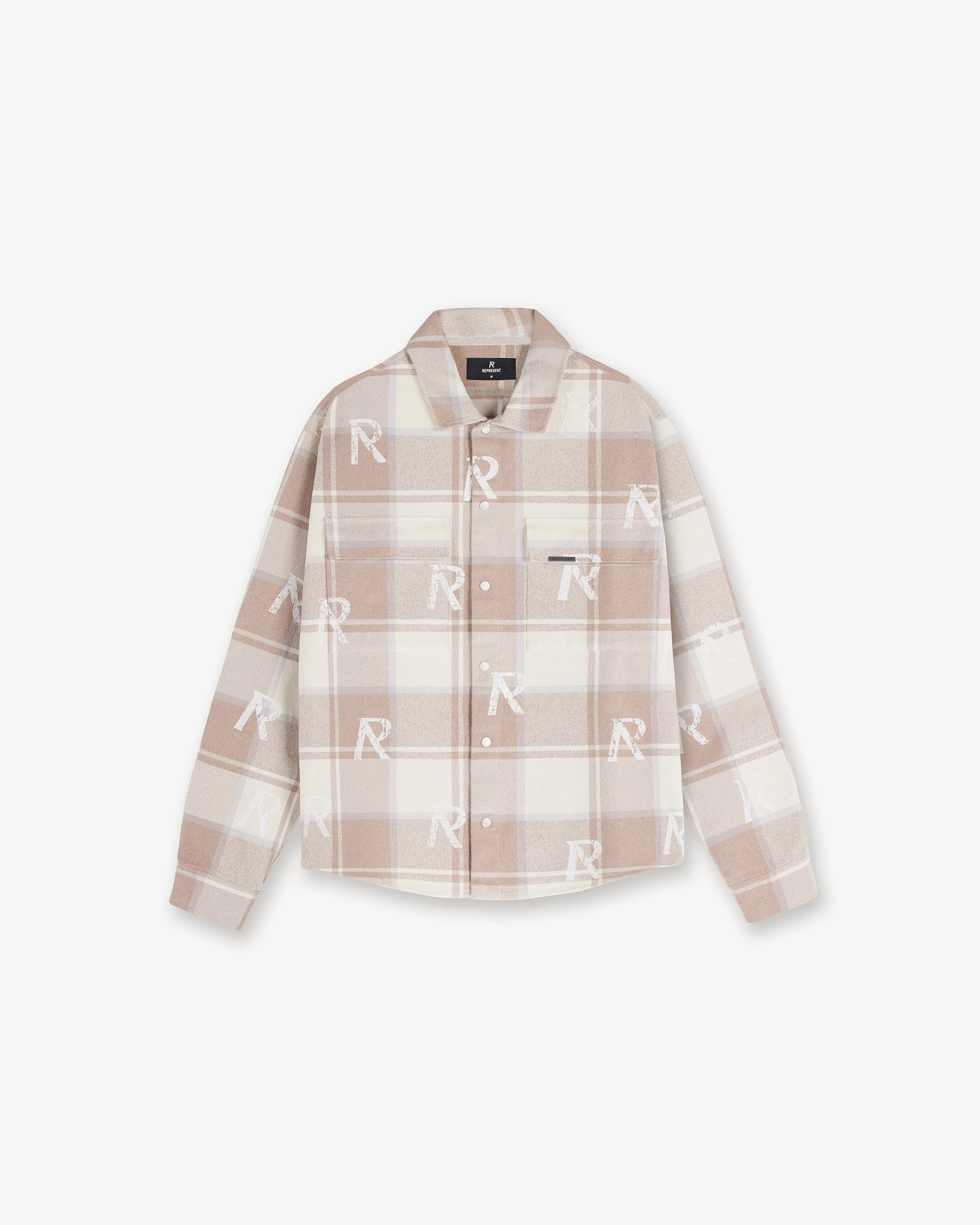 All Over Initial Flannel Shirt - Cashmere tailored look