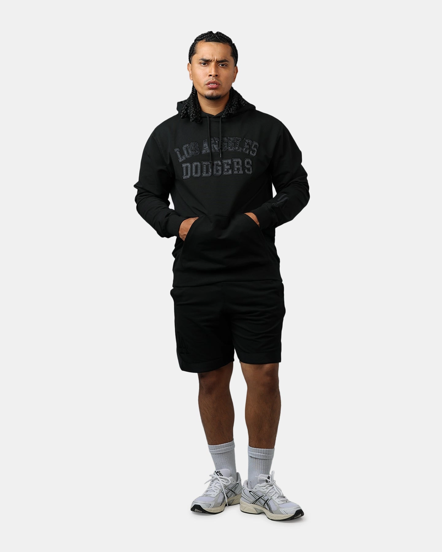 Basic Long Sleeve New Era Los Angeles Dodgers Logo Select Hoodie Black/Black