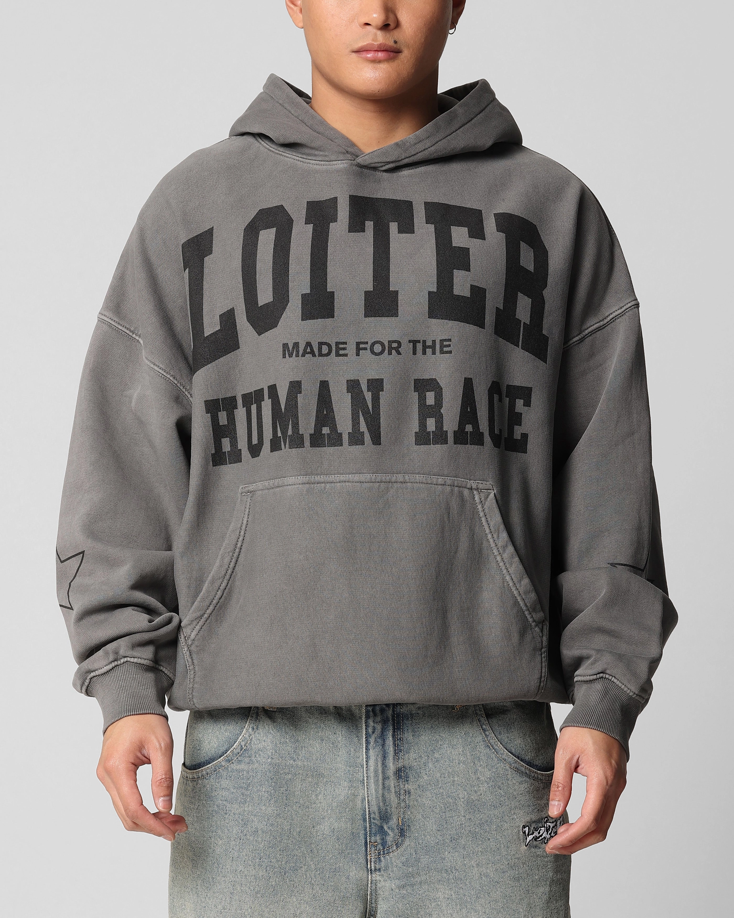 Loiter Training Day Hoodie Washed Charcoal AdvancedAirflowChannels