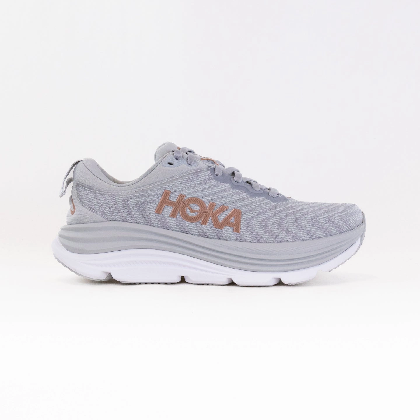 Hoka Gaviota 5 Wide (Women's) - Harbor Mist/Rose Gold removable - insole - feature shoes Speed work