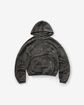 Initial Overdye Realtree? Oversized Hoodie - Overdyed Black Relaxed Design Flying fox like