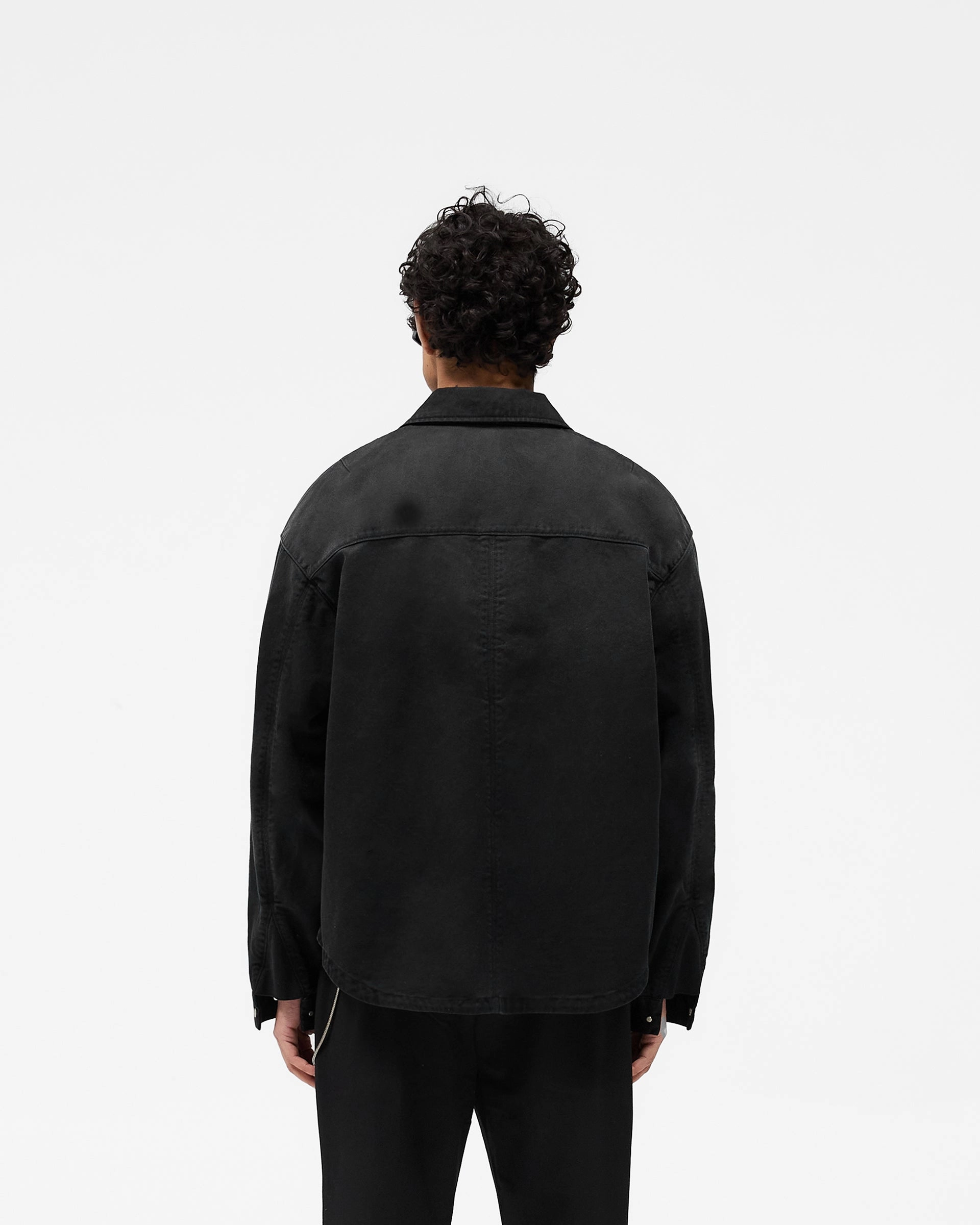 Timeless Classic Gym Companion Cotton Zip Through Shirt - Black