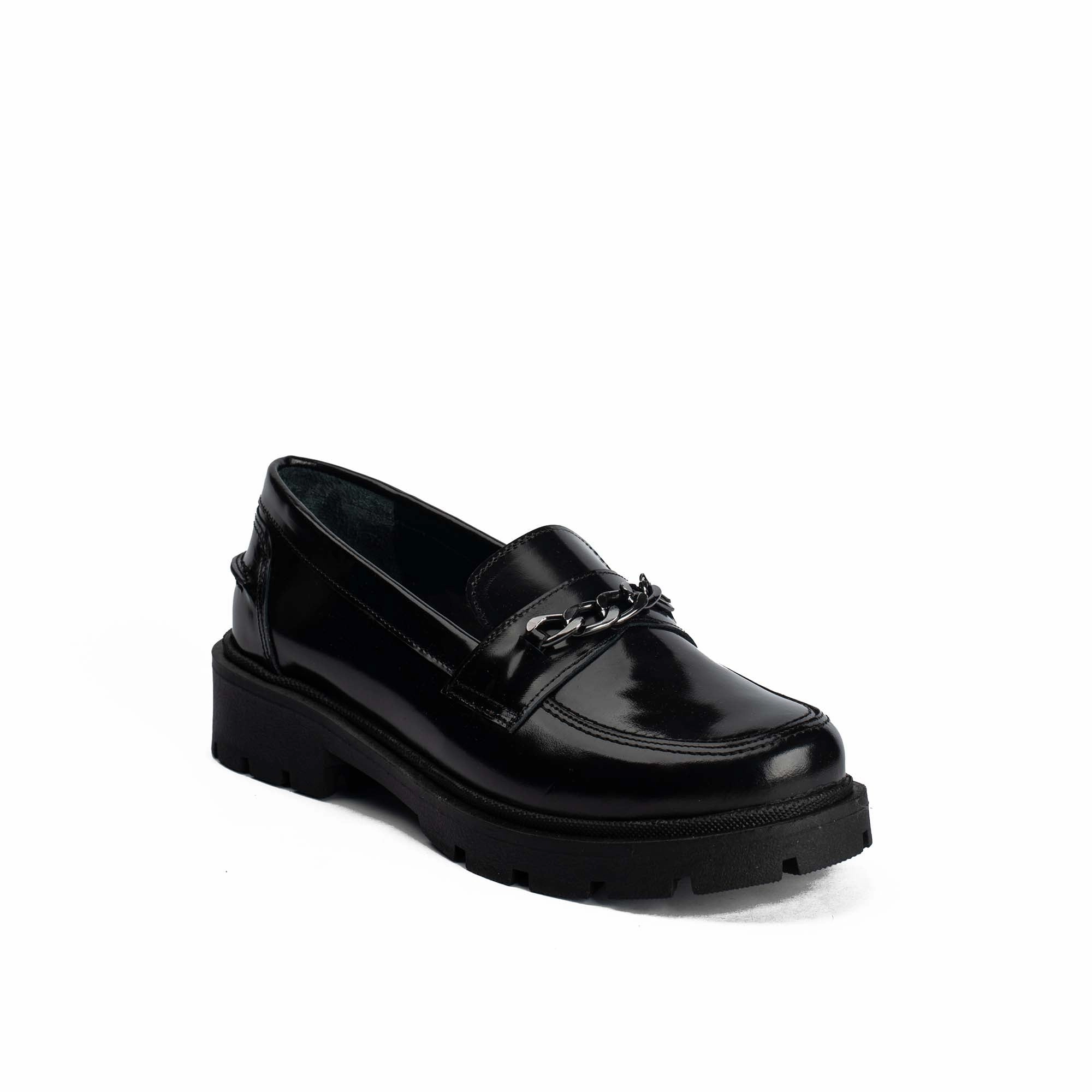 Casual Walking Comfort Flora Black Natural Leather Loafers