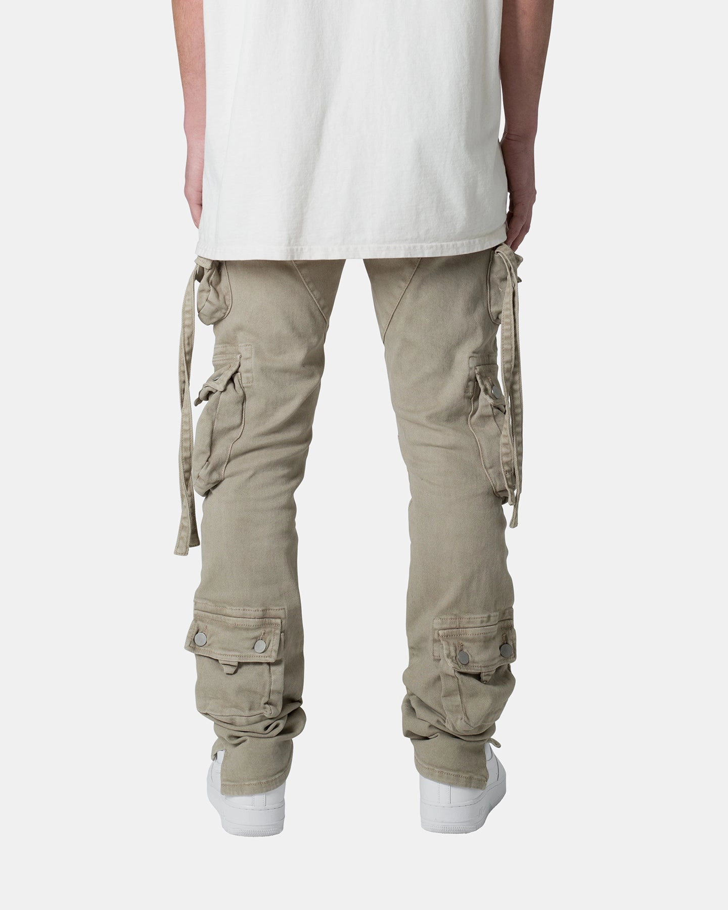 LowProfileTopstitching Quick Conversion Hem MNML D152 Cargo Straight Denim Pants Brown