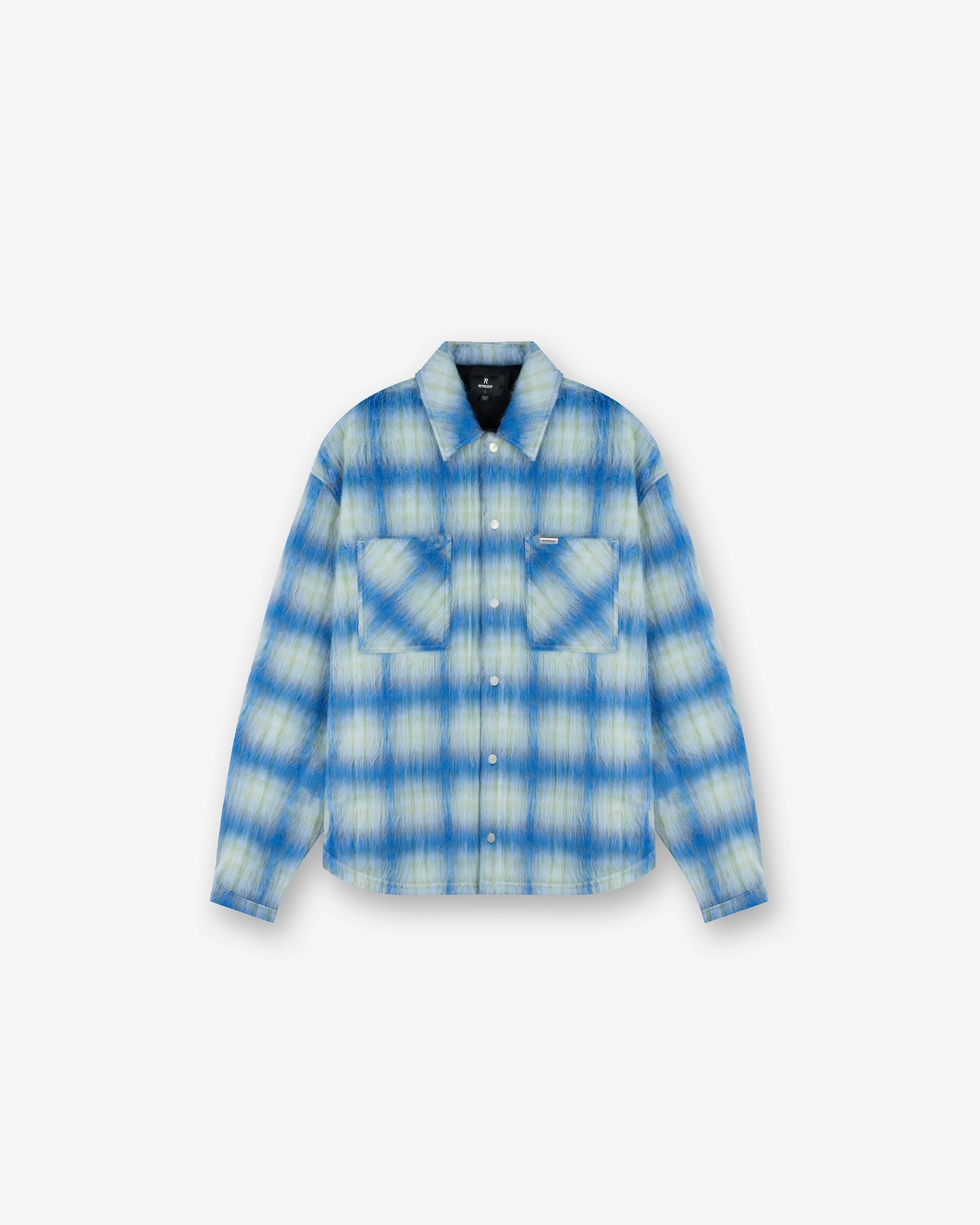 Ventilated Back Textured Overshirt - Electric Blue