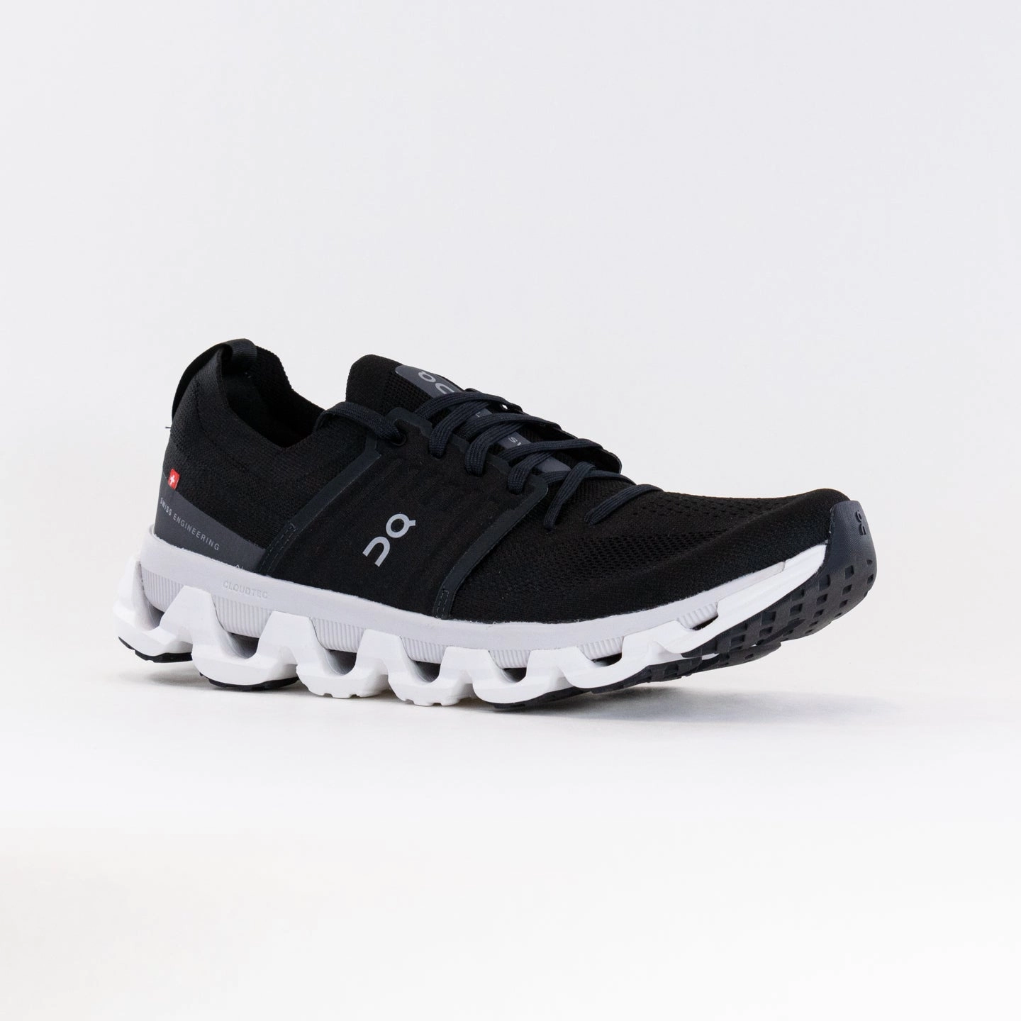 On Cloudswift 3 (Men's) - All Black heel - support - system Comfort core