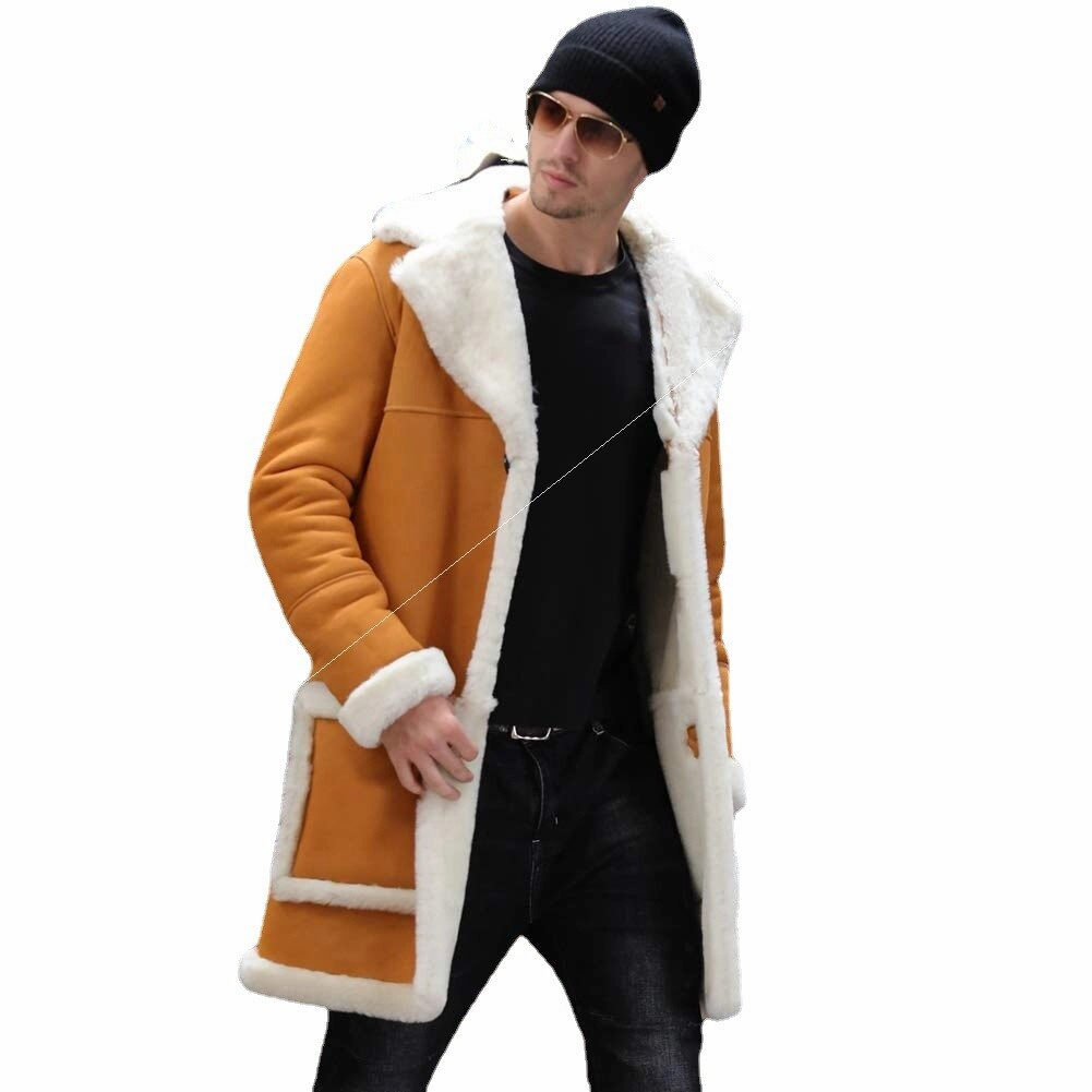 Urban Edge West Louis? Parka Fall Warm Plain Pocket Long Trench Coat