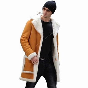 Urban Edge West Louis? Parka Fall Warm Plain Pocket Long Trench Coat