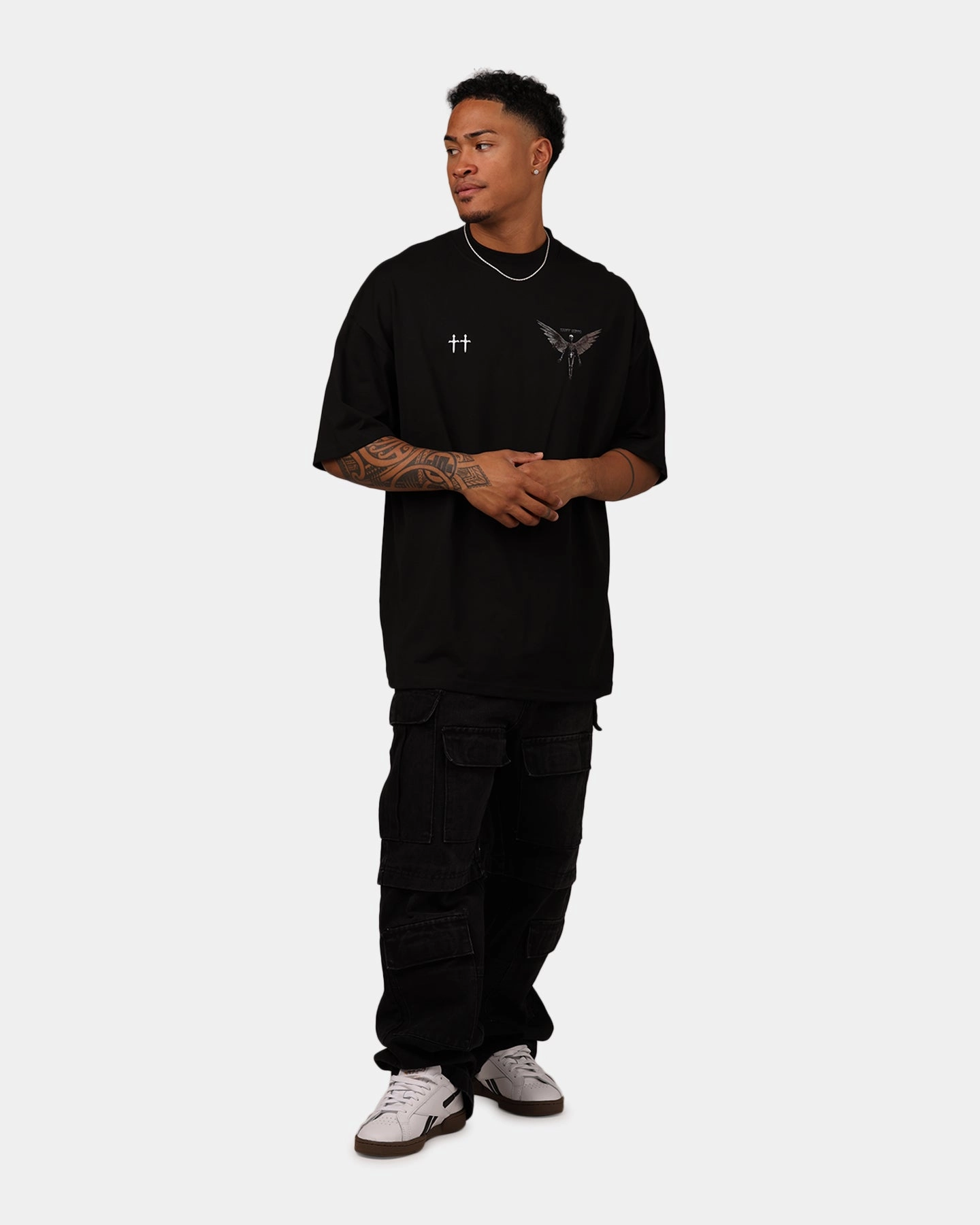 Saint Morta Momento Mori Mock T-Shirt Black AdvancedAirflowChannels OEKOTEX Certified Fabric