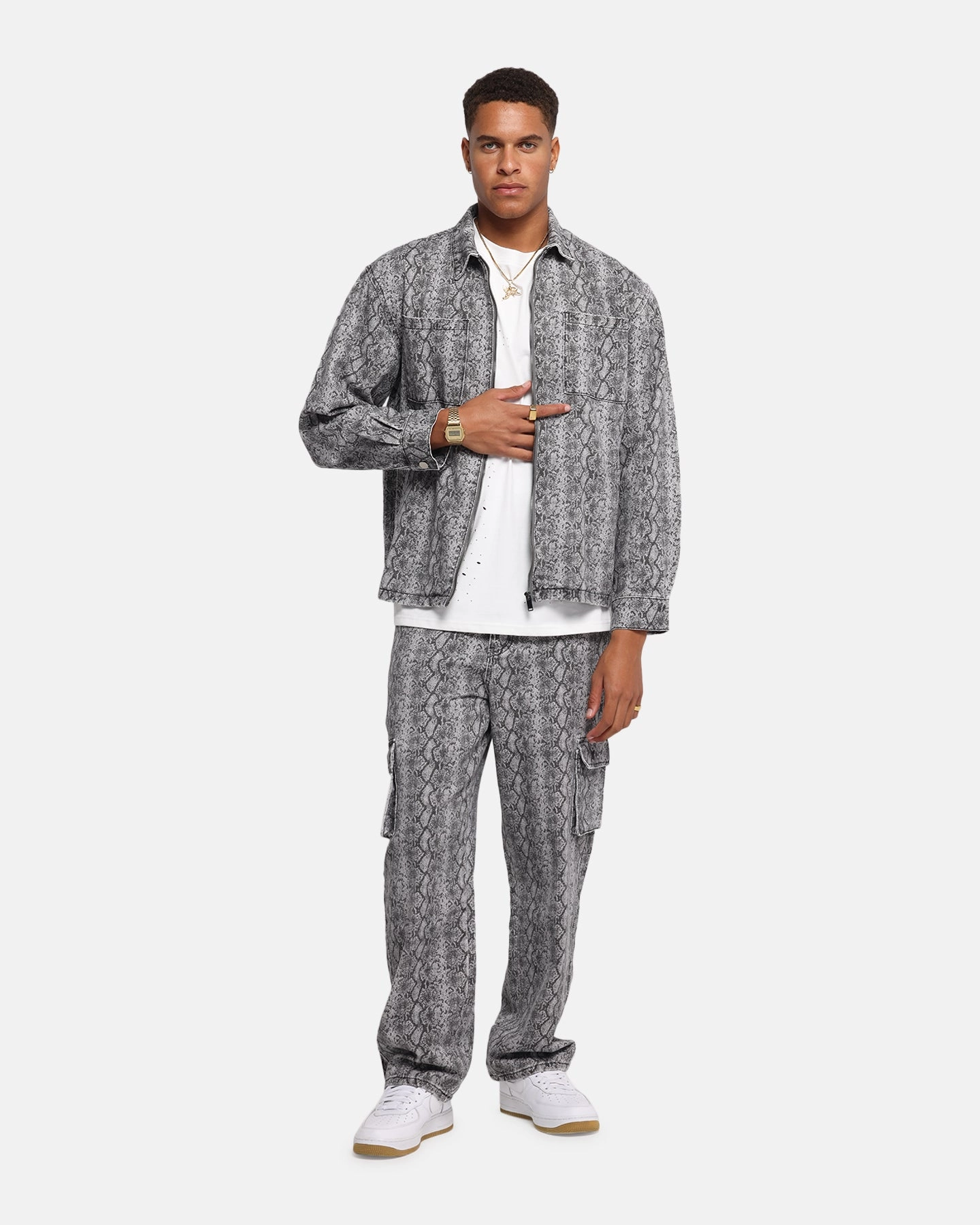 Weather Smart Look Functional Fit XXIII Snake Skin Jacket Black Snake Print