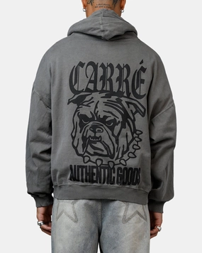 Tapered Cut Anti Static Fabric Carre Bulldog Premium Hoodie Washed Charcoal