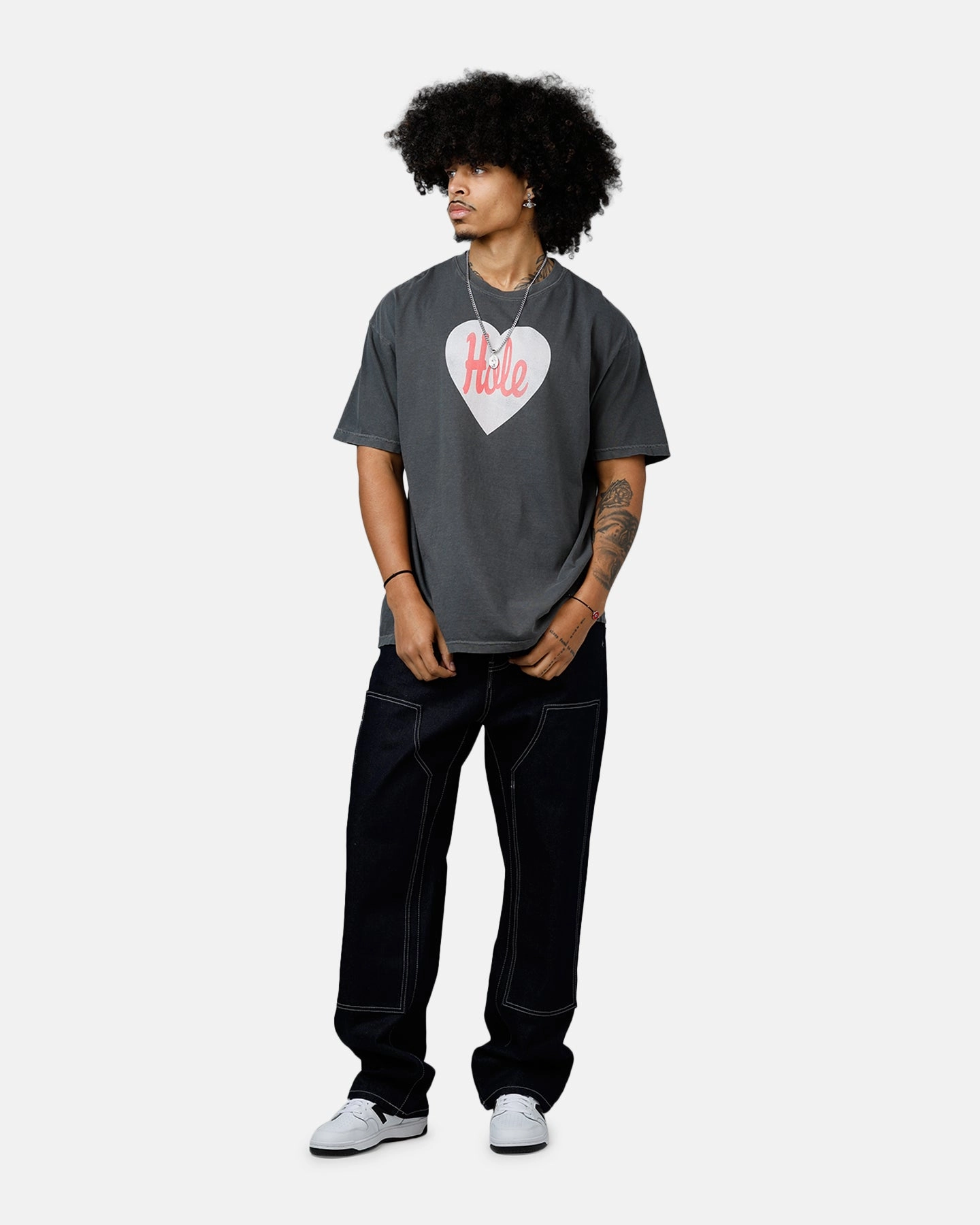 Ripple Hole 1994 Tour T-Shirt Washed Black Stretchable Waistband