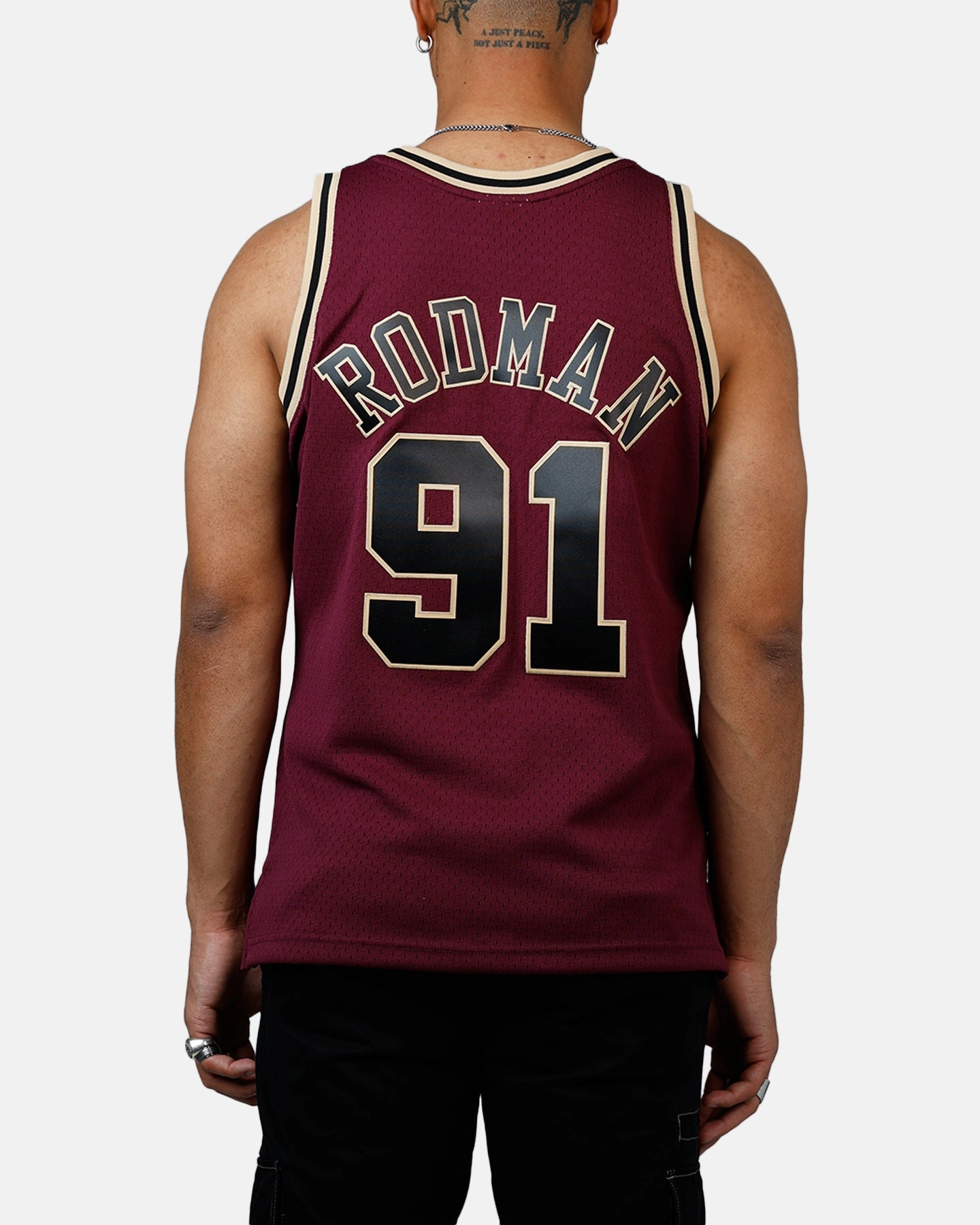 OEKOTEX Certified Fabric Mitchell & Ness Chicago Bulls Dennis Rodman 1997 Swingman Jersey Burgundy