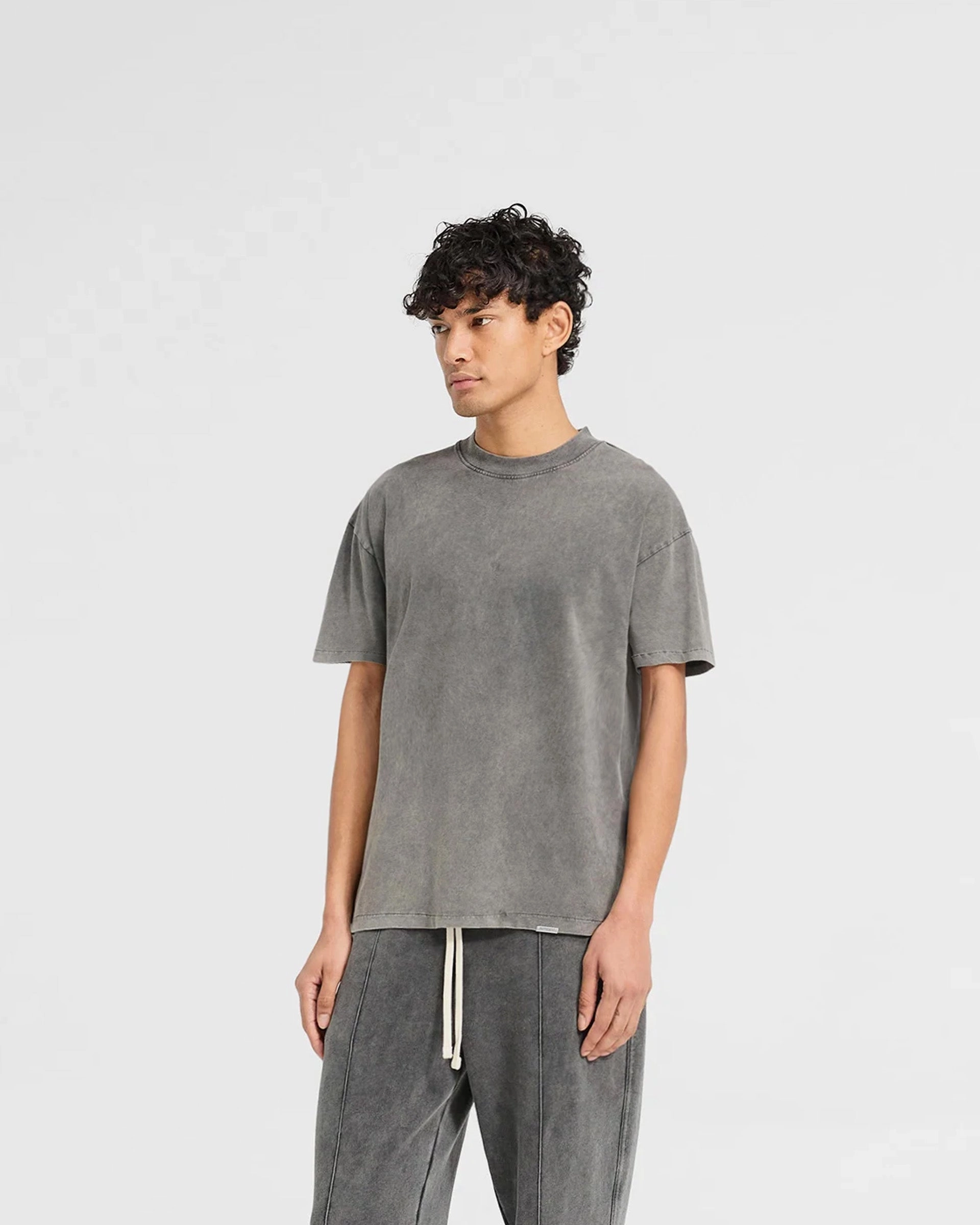 Layered Style Initial T-Shirt - Vintage Grey