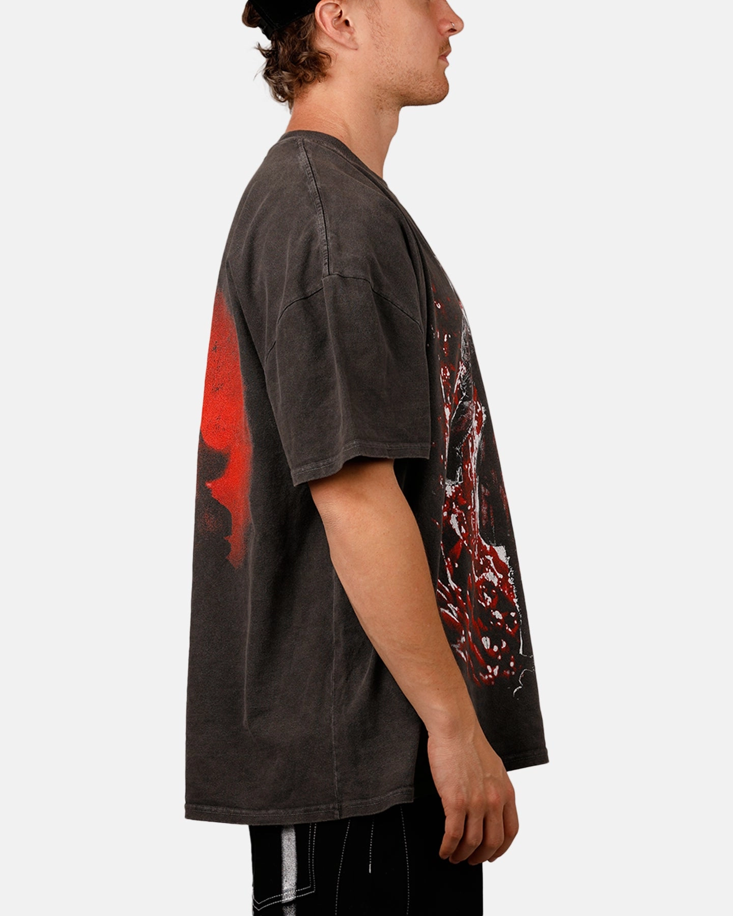 MultiPocket Comfy Fit American Thrift X IT 'Horror Classics' The Dead Lights Heavyweight T-Shirt Black Wash