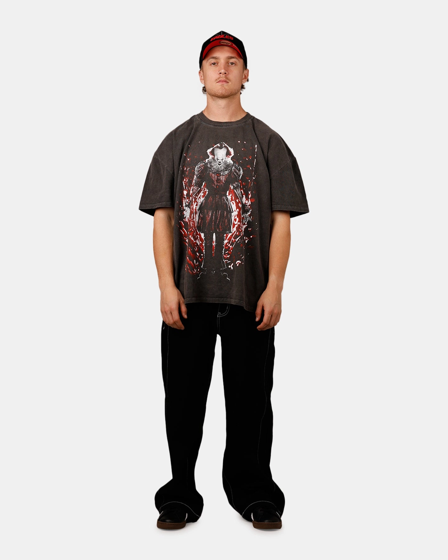 American Thrift X IT 'Horror Classics' The Dead Lights Heavyweight T-Shirt Black Wash Retro Style