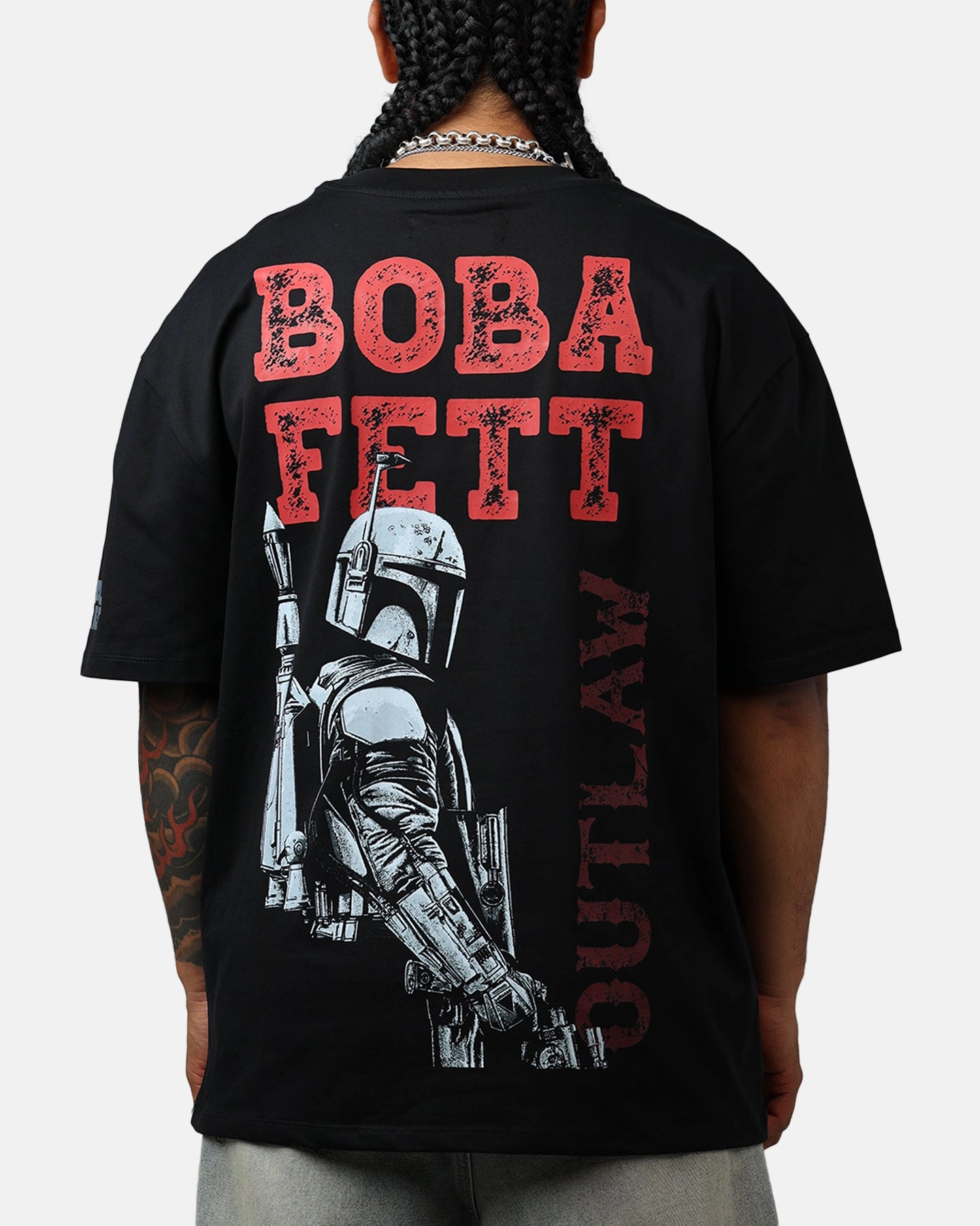 Versatile Layering Cut Freeze Max Star Wars Boba Shine T-Shirt Black