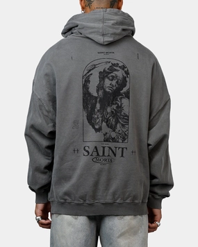 ContouredPanels Saint Morta Lost Souls Premium Hoodie Washed Charcoal