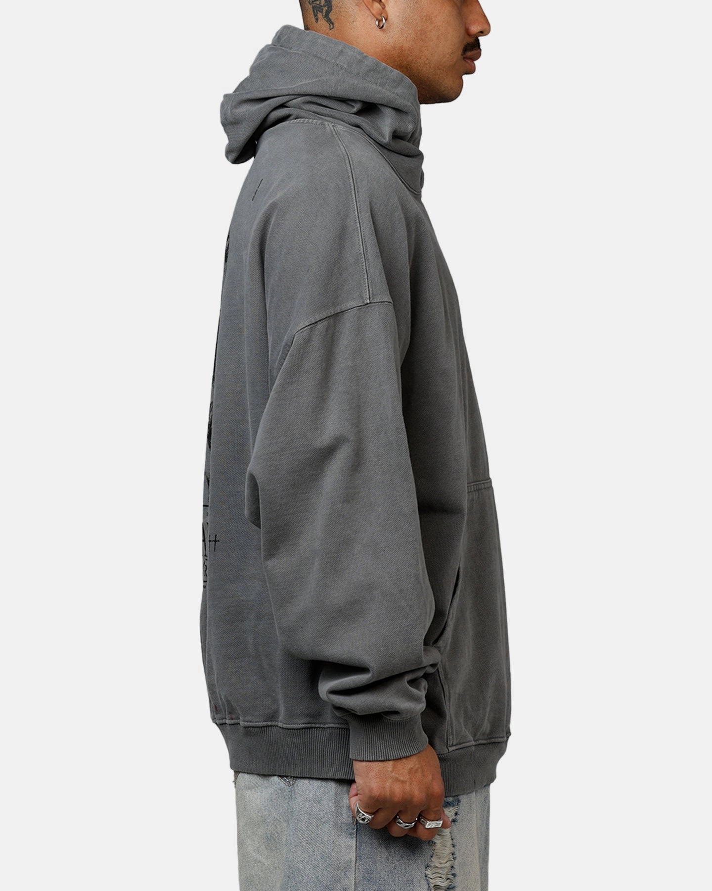 Saint Morta Lost Souls Premium Hoodie Washed Charcoal Soft Cotton