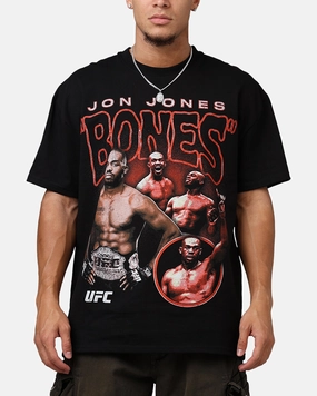 DoubleLayered Neckline ConvertibleSleeves UFC by Culture Kings Jon Jones Heavy T-Shirt Black