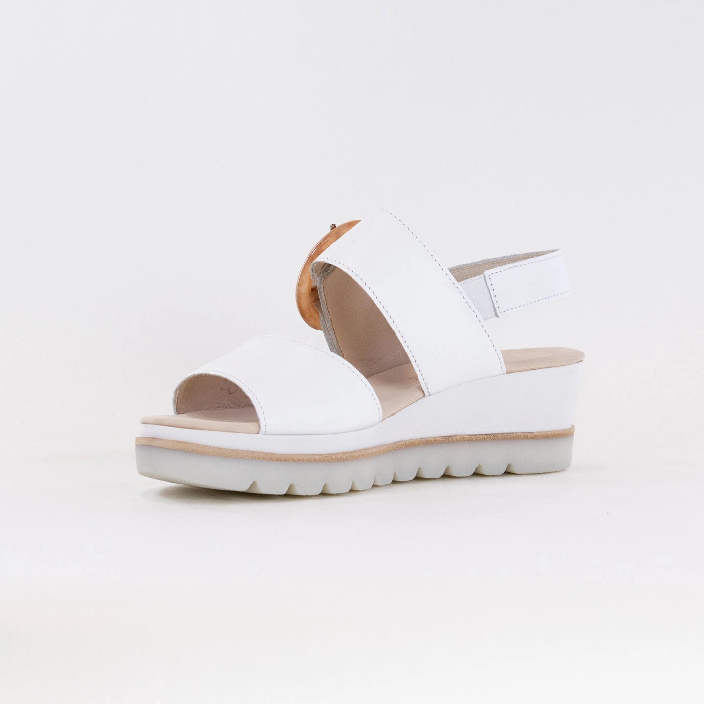 Stylish Flip-flops for Travel Flexible Sandals Gabor 44.645.21 Sandal (Women's) - White