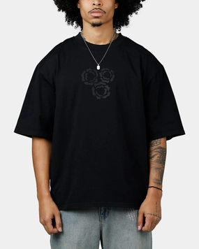 Soul By Ame Gardens T-Shirt Black/Black ButtonFront