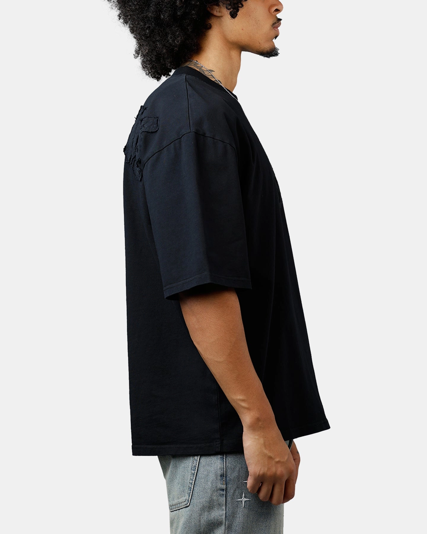 Soul By Ame Gardens T-Shirt Black/Black Flatlock Seam Weighted Hem Design