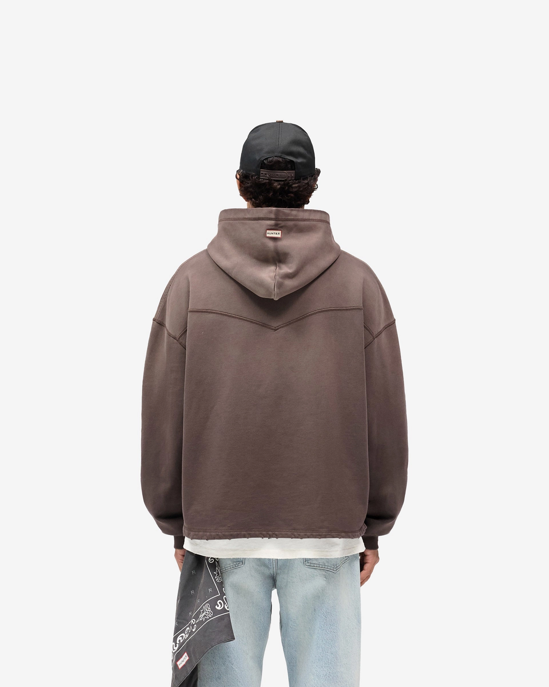 Soft touch finish Represent X Hunter Hoodie - Stained Brown