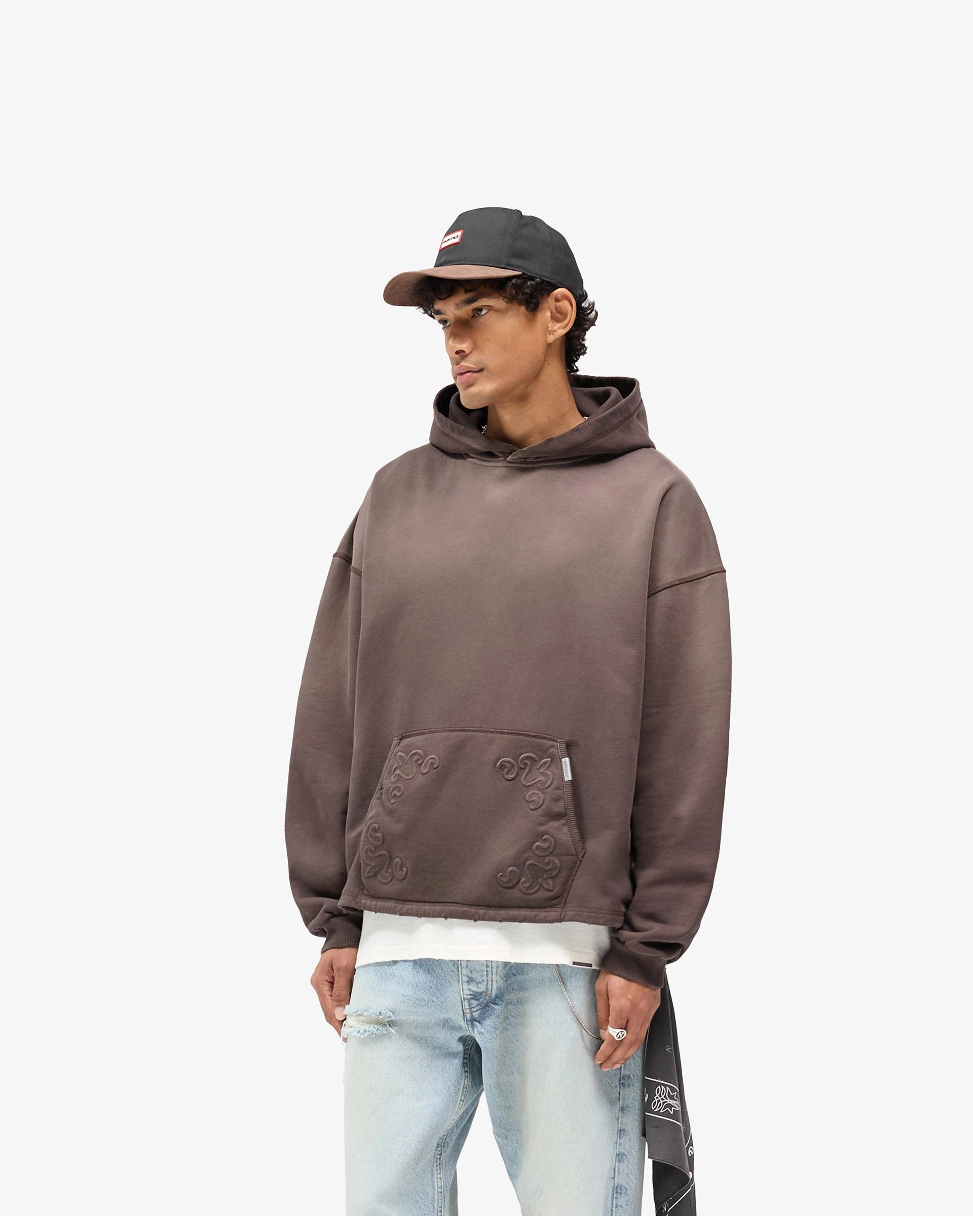 Represent X Hunter Hoodie - Stained Brown Slim Profile Odor Resistant