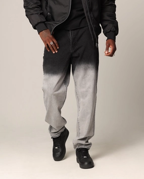 Saint Morta Acid Rain Psykhe Jeans Black Acid Rain Wide fit Reflective Trim Options