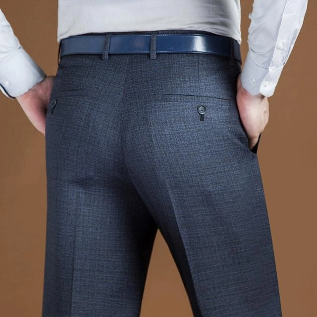 Flared bottom West Louis? Classic Regular Fit Office Formal Long Trousers