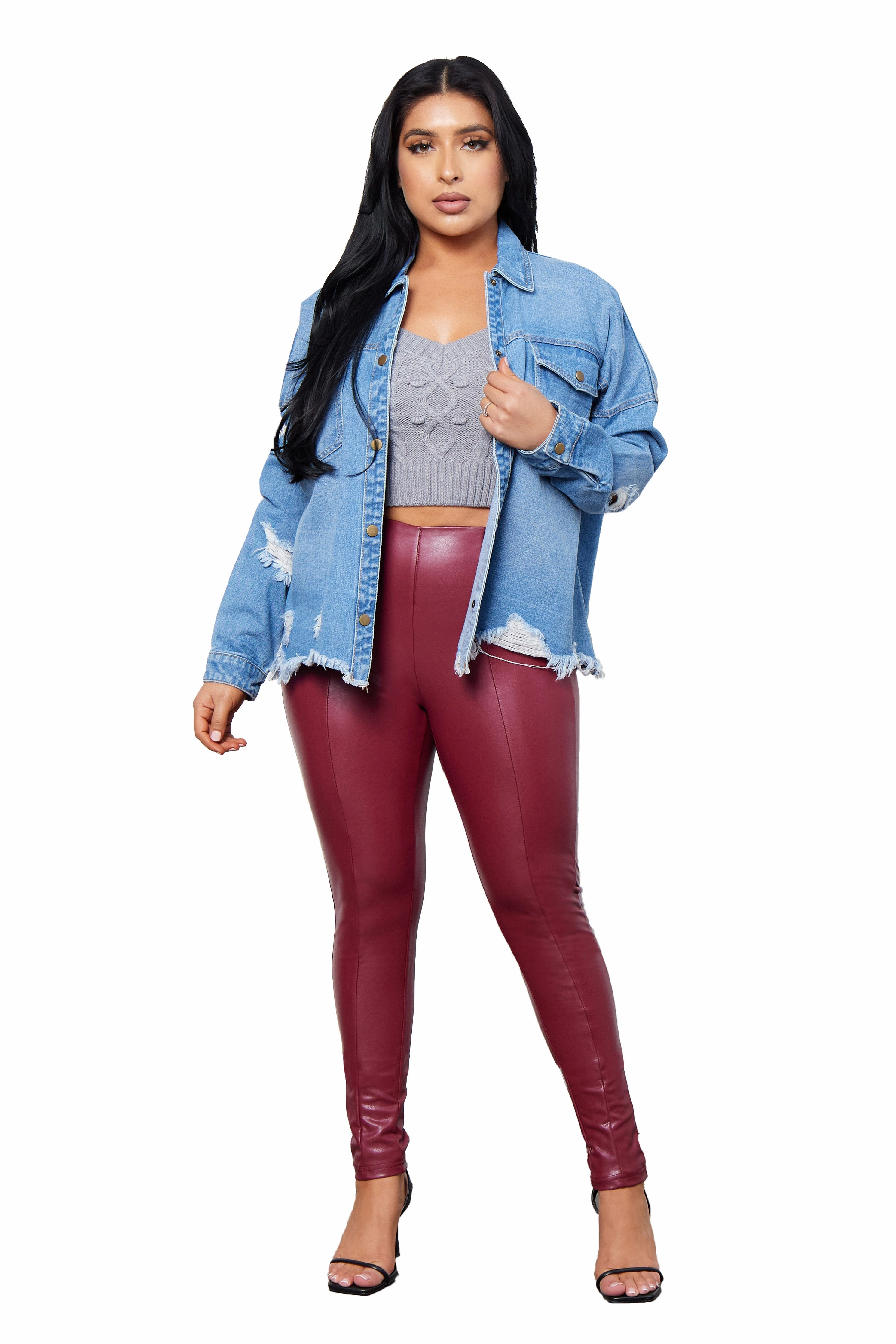 Pure Motion Sporty Appeal Oversized Shacket