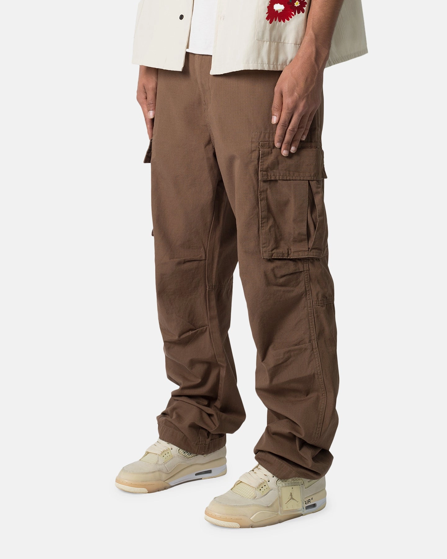 MNML Ultra Baggy Vintage Cargo Pants Brown High Rise Design Core Ease