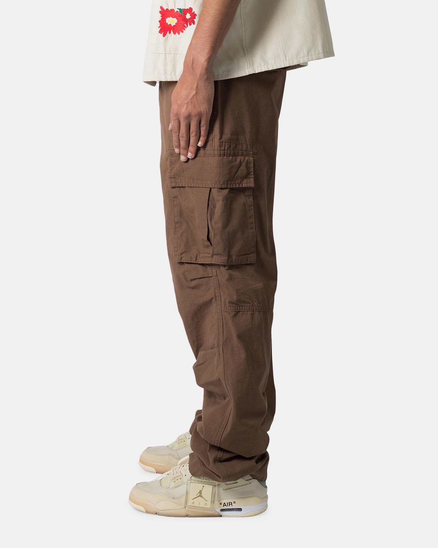 Seamless Waist Technology MNML Ultra Baggy Vintage Cargo Pants Brown