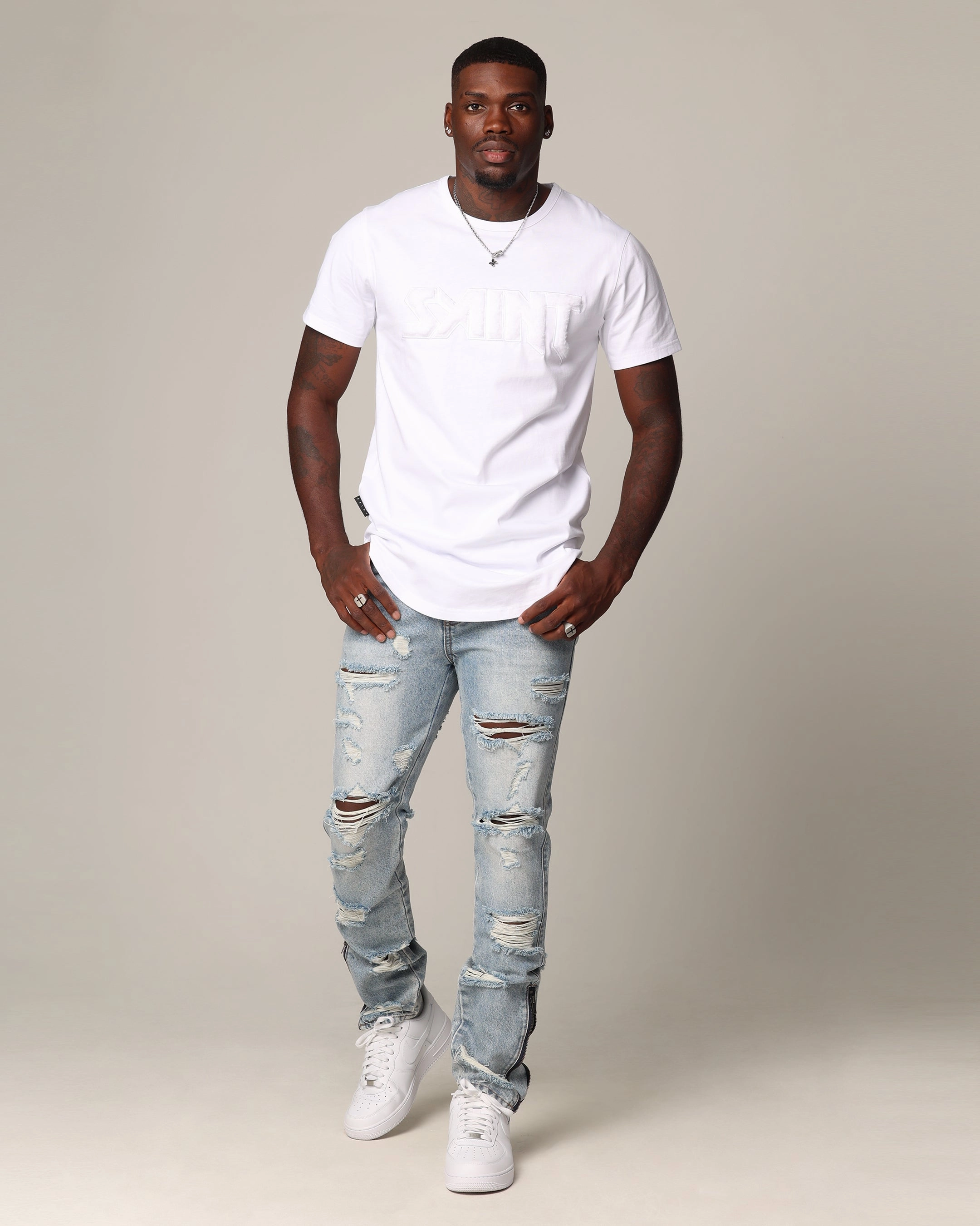 Saint Morta Riot Fimi Jeans Vintage Blue Supportive Waistband Light and Cozy