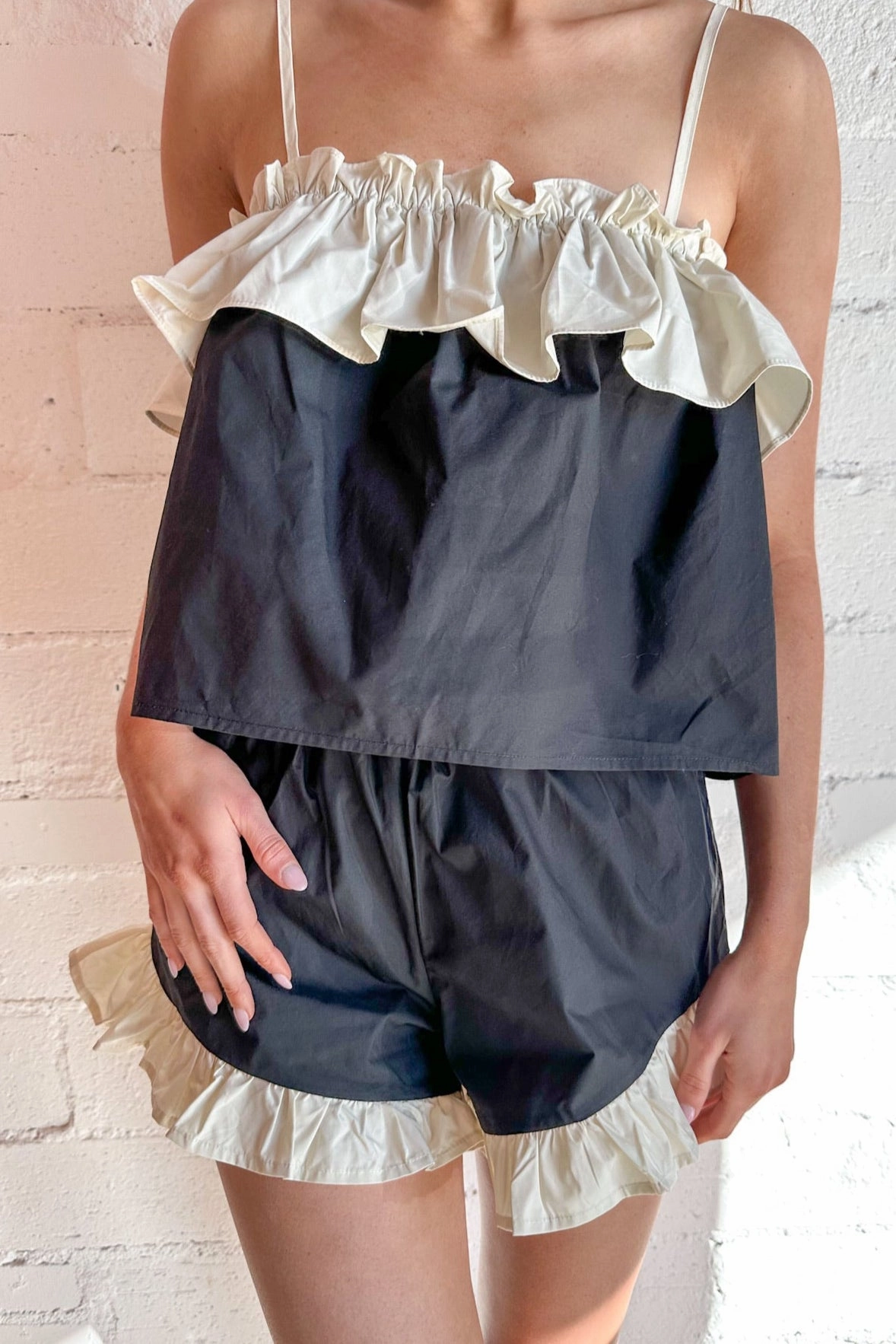 Flexible Hemline back-to-school Spring Fling Ruffle Shorts