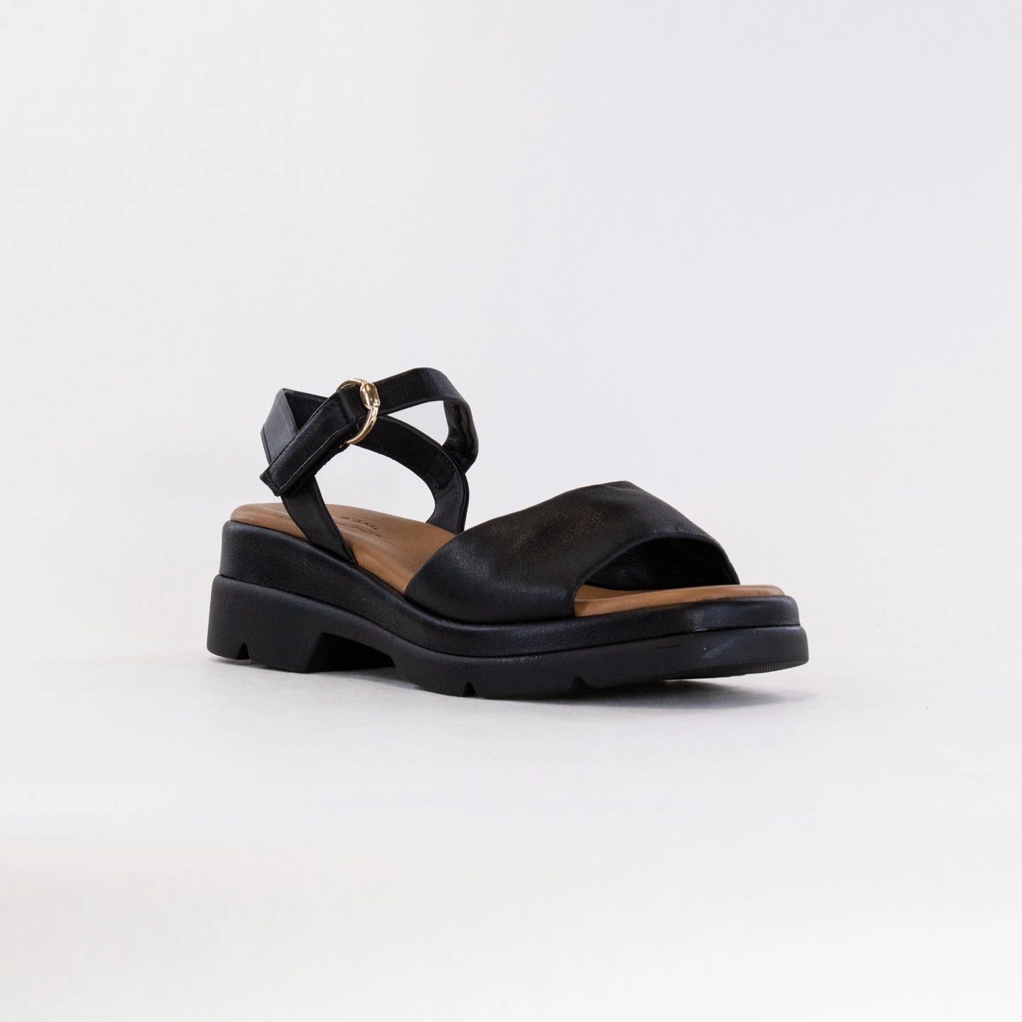 Spring Step Huntington (Women's) - Black Leather Outdoor Ready Shoes Spring Shine