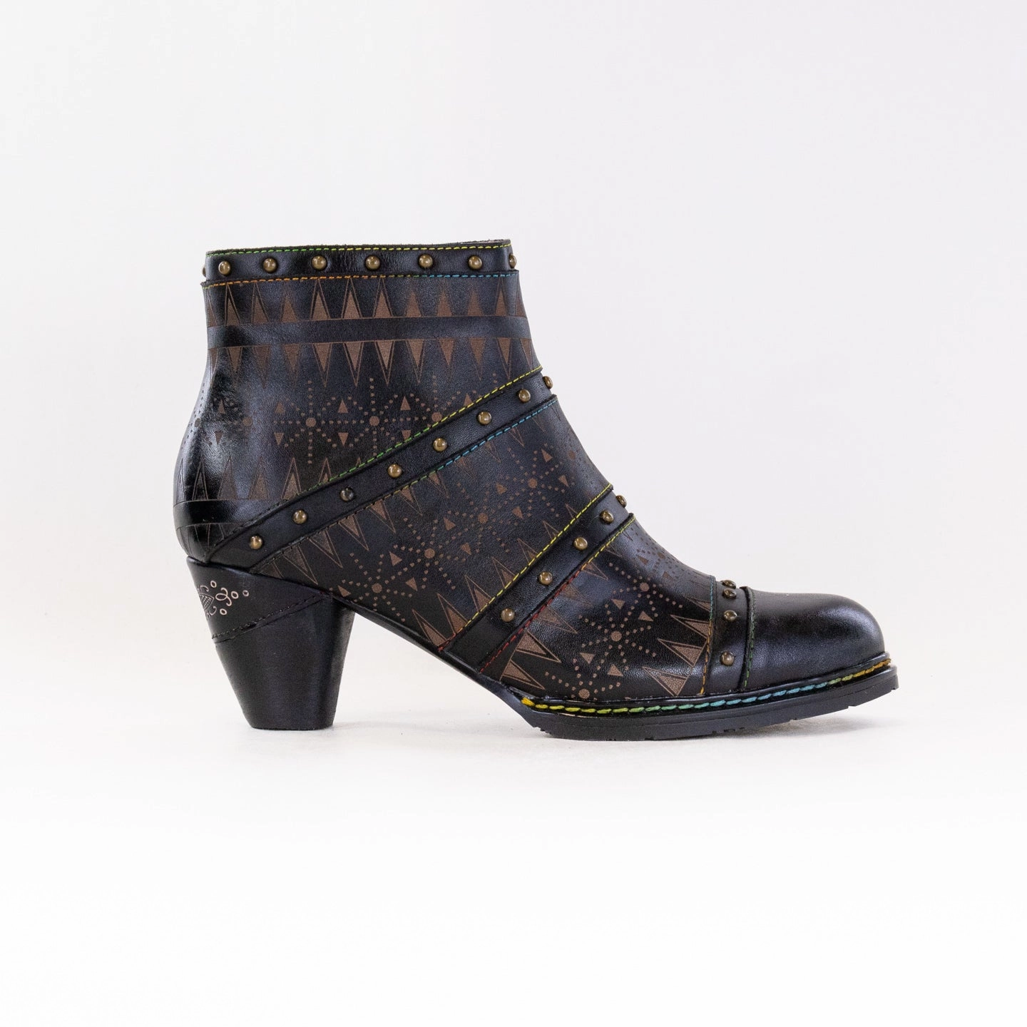 Spring Step L'Artiste  Niobe (Women's) - Black Multi Leather Comfort Lining Daily Walks