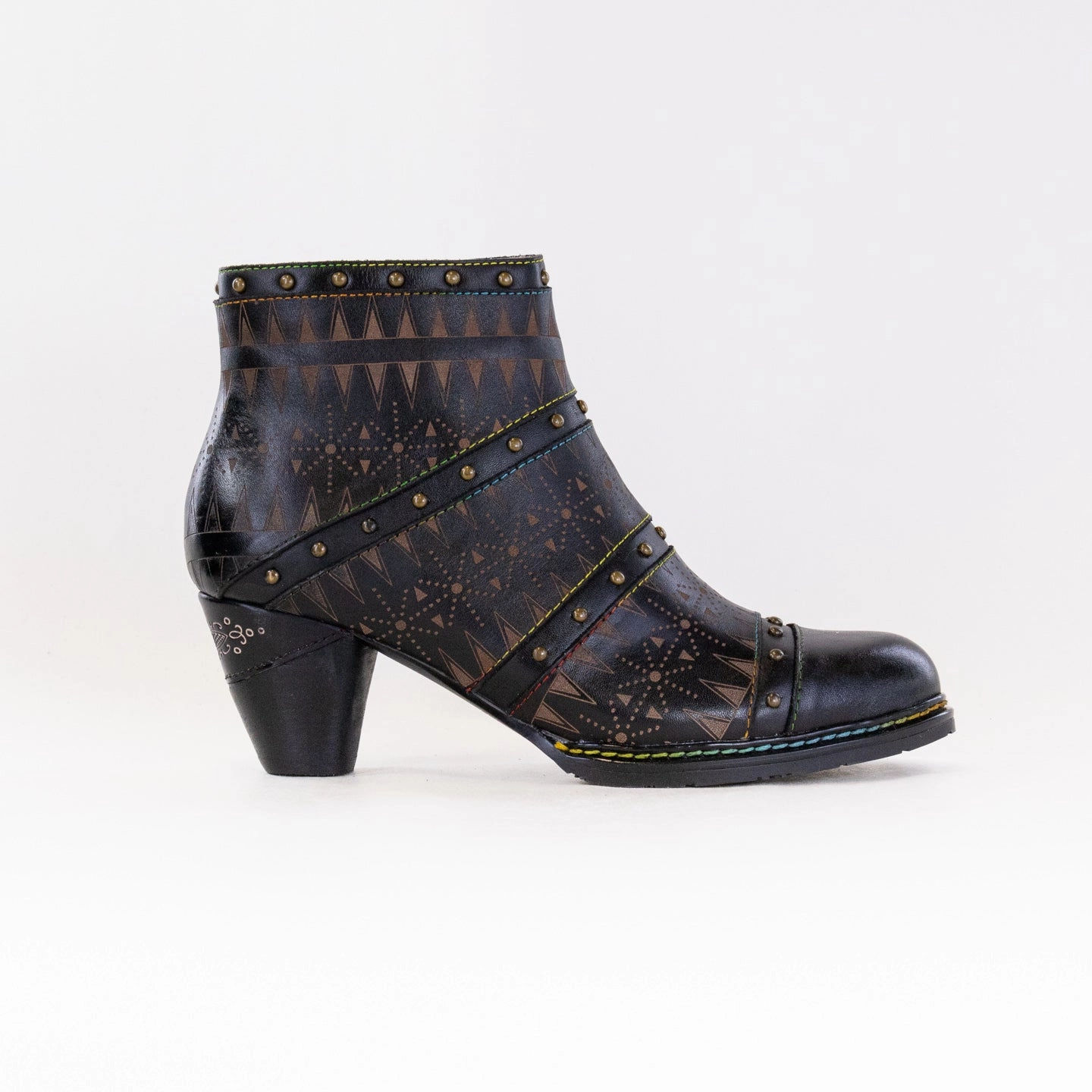 Spring Step L'Artiste  Niobe (Women's) - Black Multi Leather Soft Interior