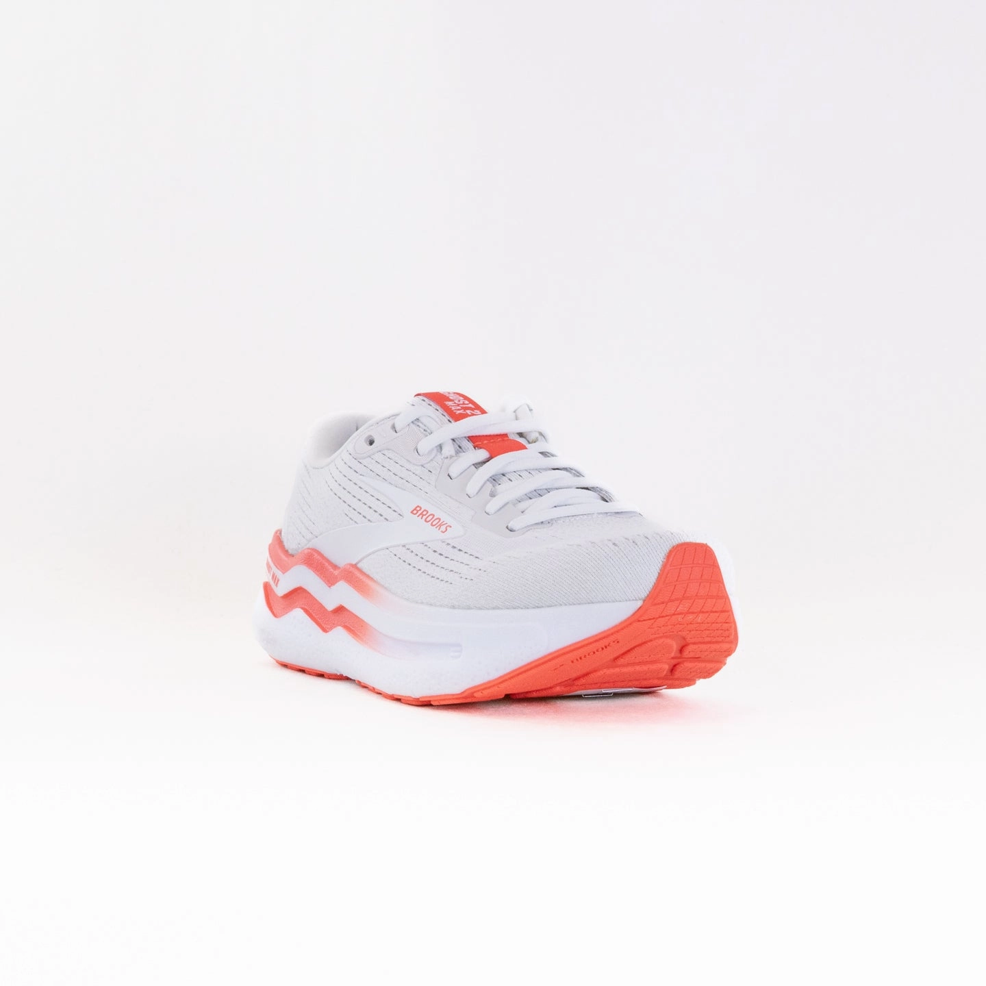 Ankle Strap Footbed Brooks Ghost Max 2 (Women's) - White/Hot Coral