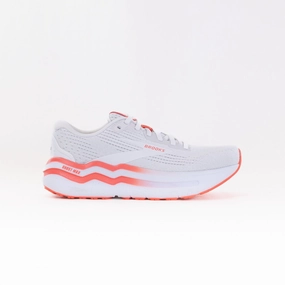 Brooks Ghost Max 2 (Women's) - White/Hot Coral winter running footwear Traction Lug
