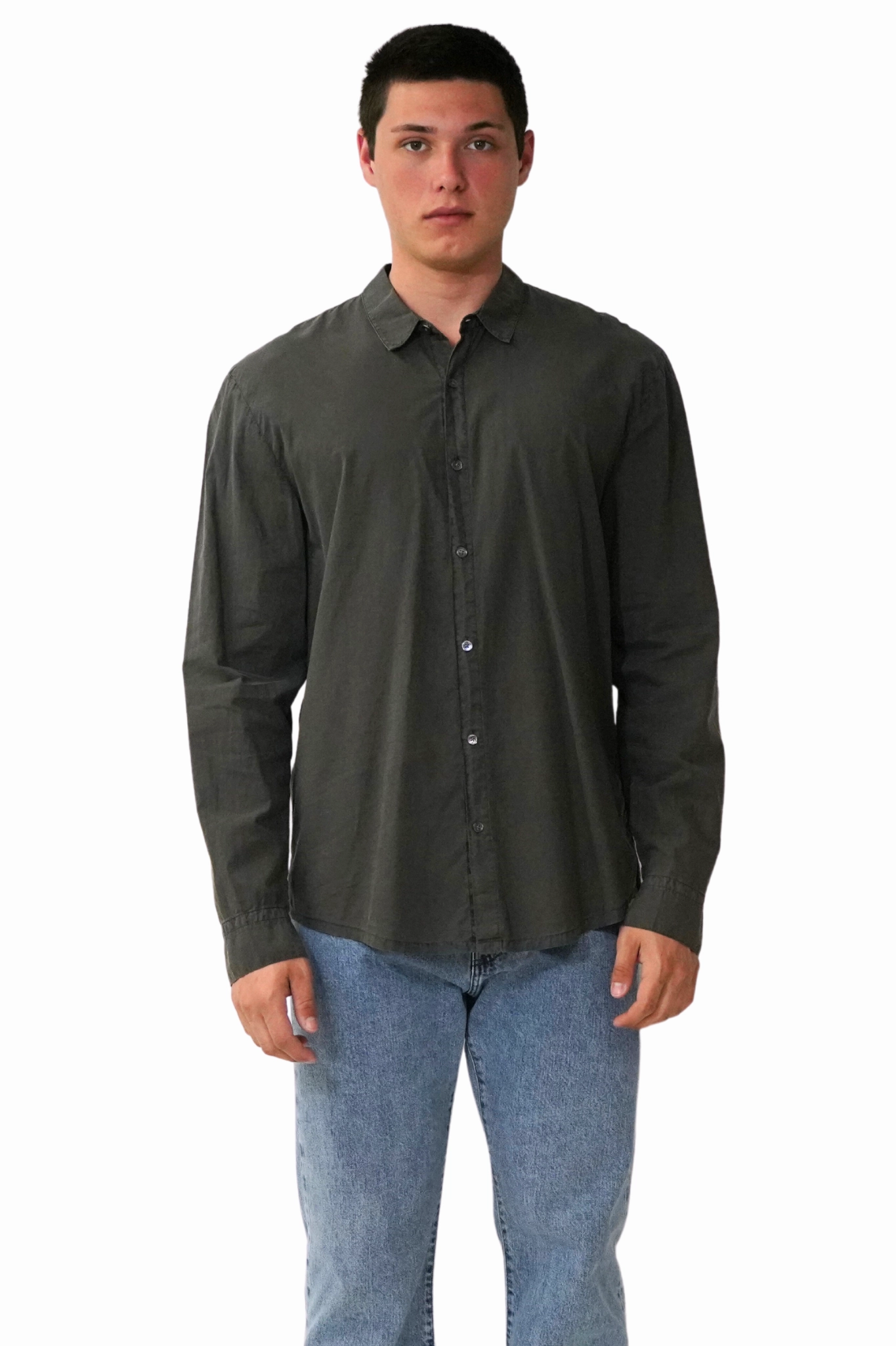 Standard Shirt in Fin Pigment Layered Hemline