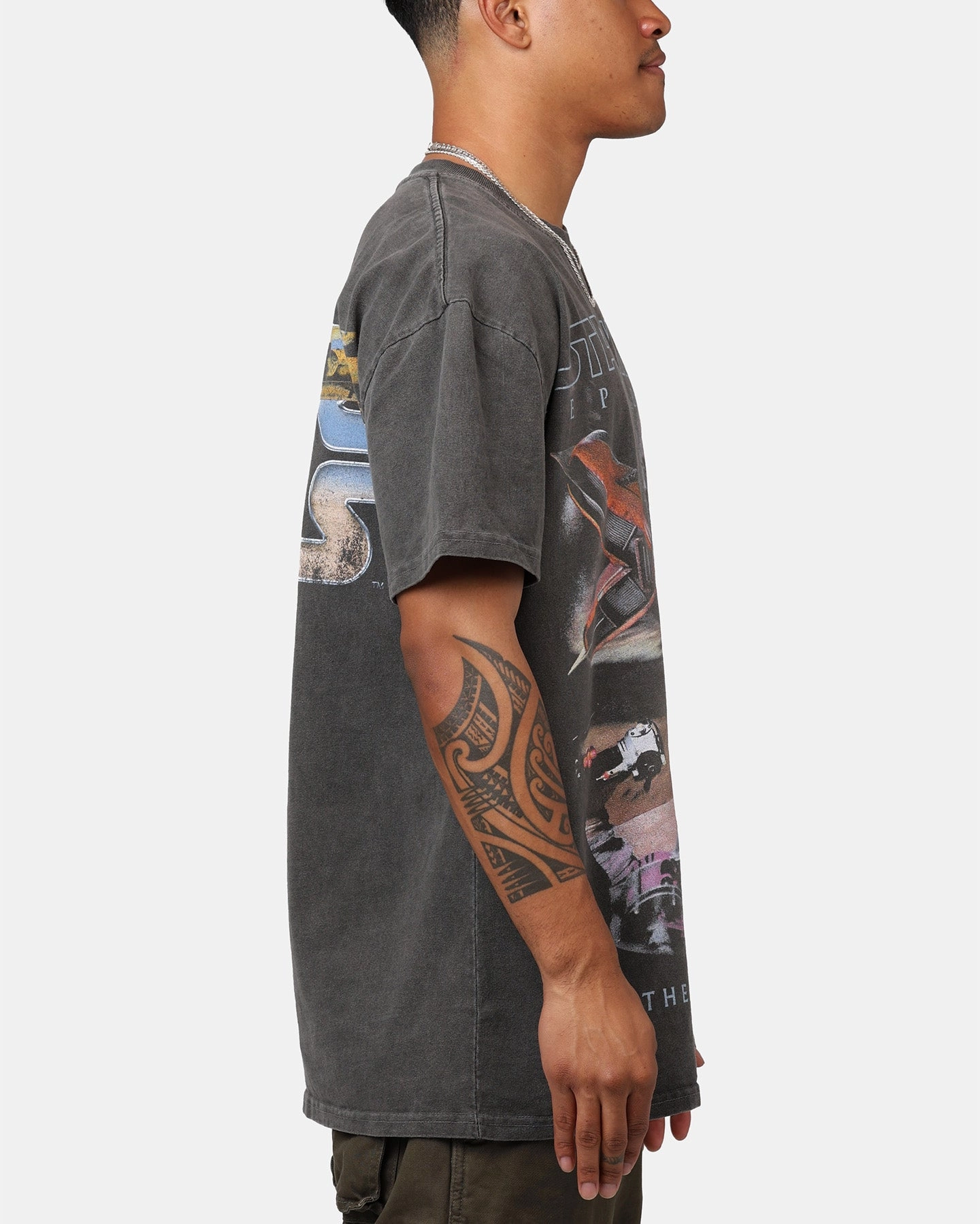 Compact Stitching Star Wars Episode I '99 Heavyweight Vintage T-Shirt Black Wash